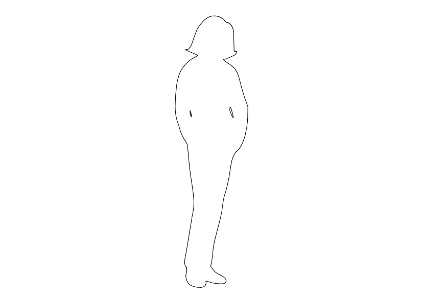 Free Person Standing Elevation CAD Block – DWG, DXF, PDF Format