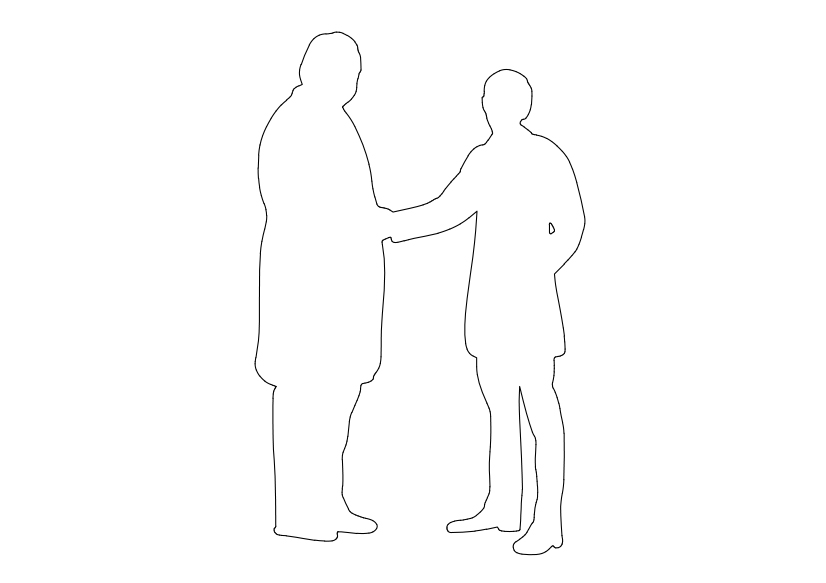 Free People Standing Elevation CAD Block – DWG, DXF, PDF Format