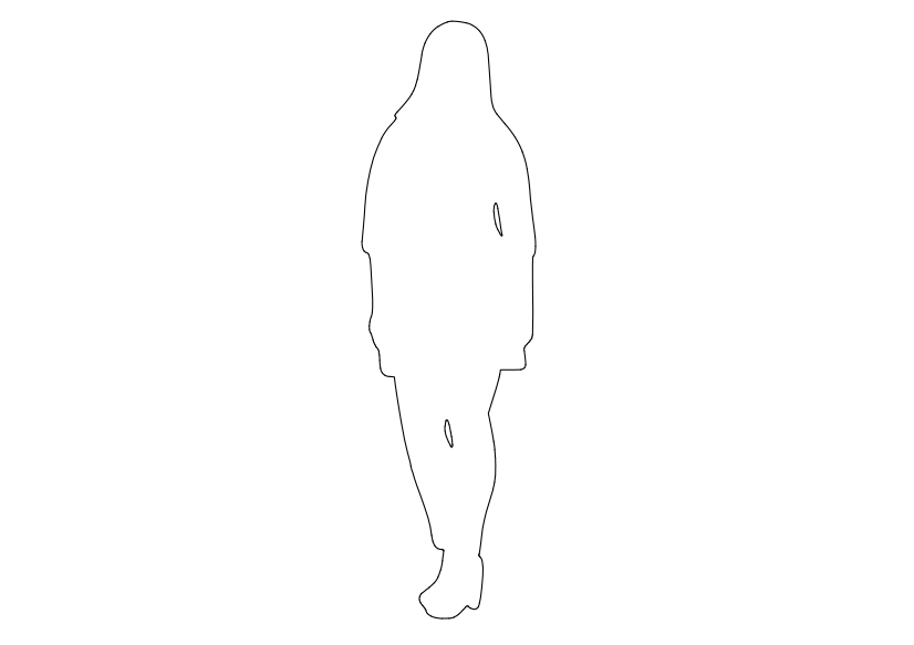 Free Person Standing Elevation CAD Block – DWG, DXF, PDF Format