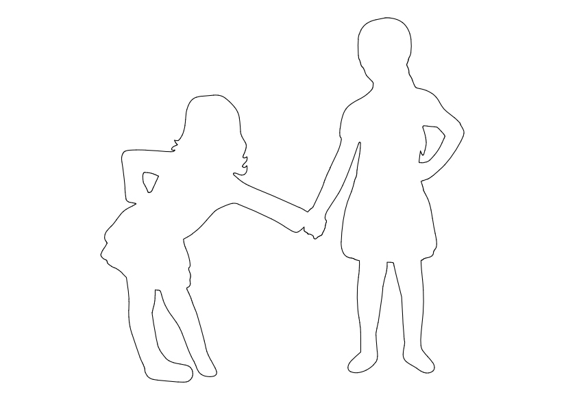 Free Kids Standing Elevation CAD Block – DWG, DXF, PDF Format