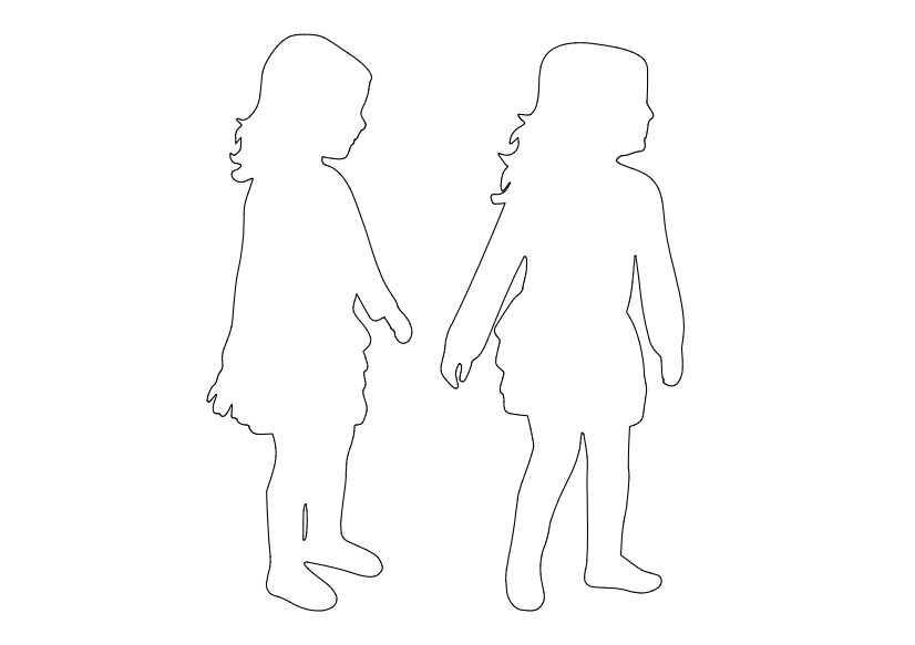 Free Kids Standing Elevation CAD Block – DWG, DXF, PDF Format