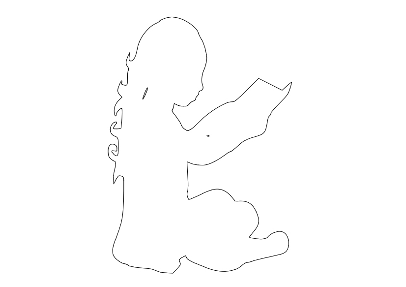 Free Person Reading Elevation CAD Block – DWG, DXF, PDF Format