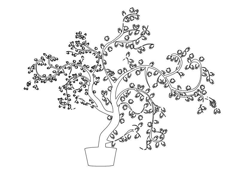 Free Plant Elevation CAD Block – DWG, DXF, PDF Format