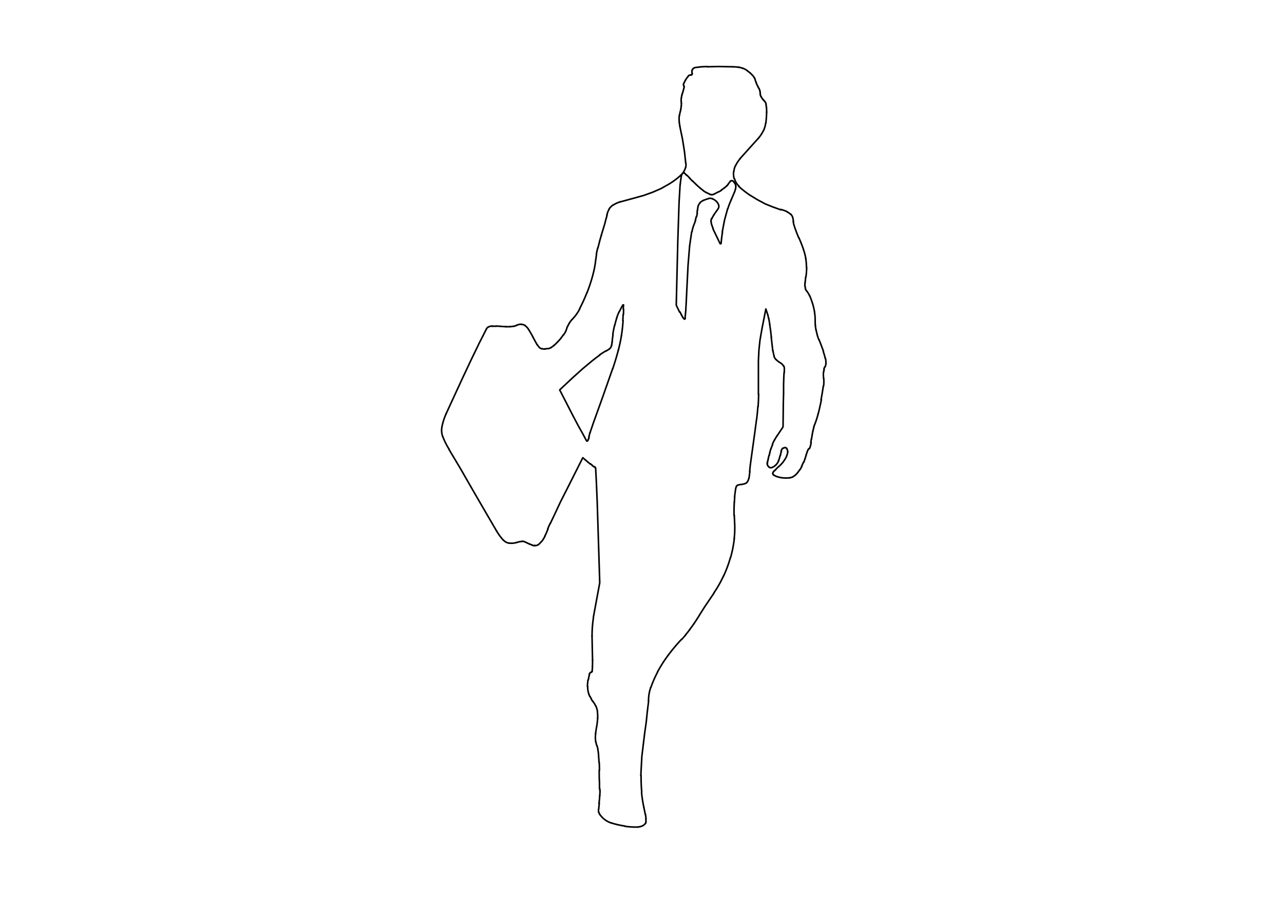 Free Person Standing Elevation CAD Block – DWG, DXF, PDF Format