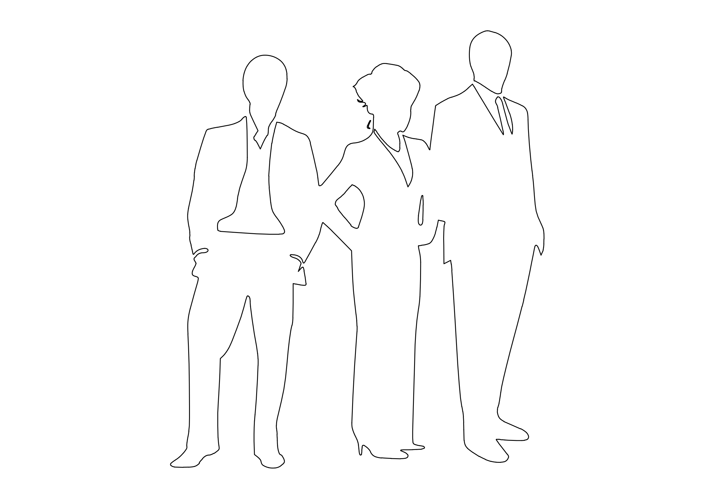 Free People Standing Elevation CAD Block – DWG, DXF, PDF Format