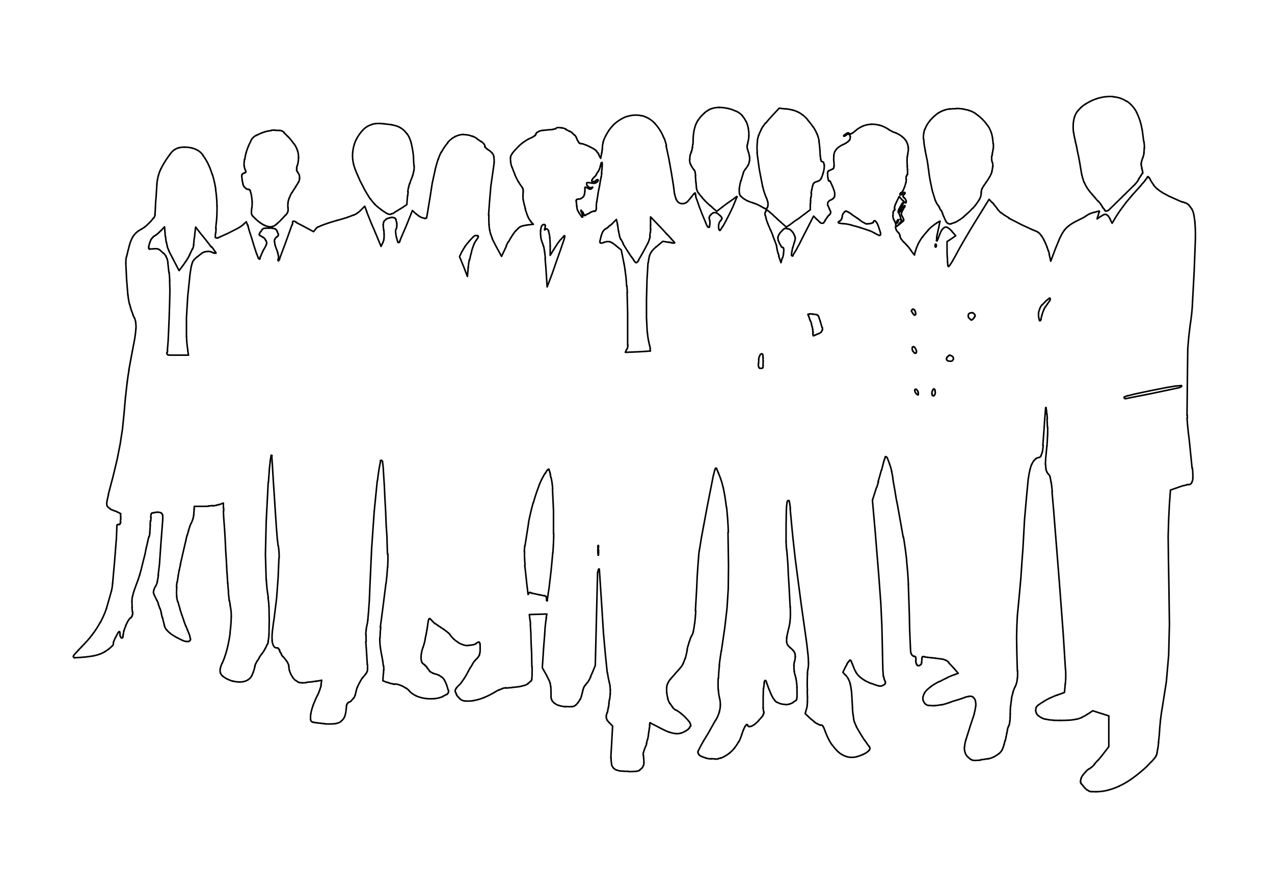 Free People Standing Elevation CAD Block – DWG, DXF, PDF Format