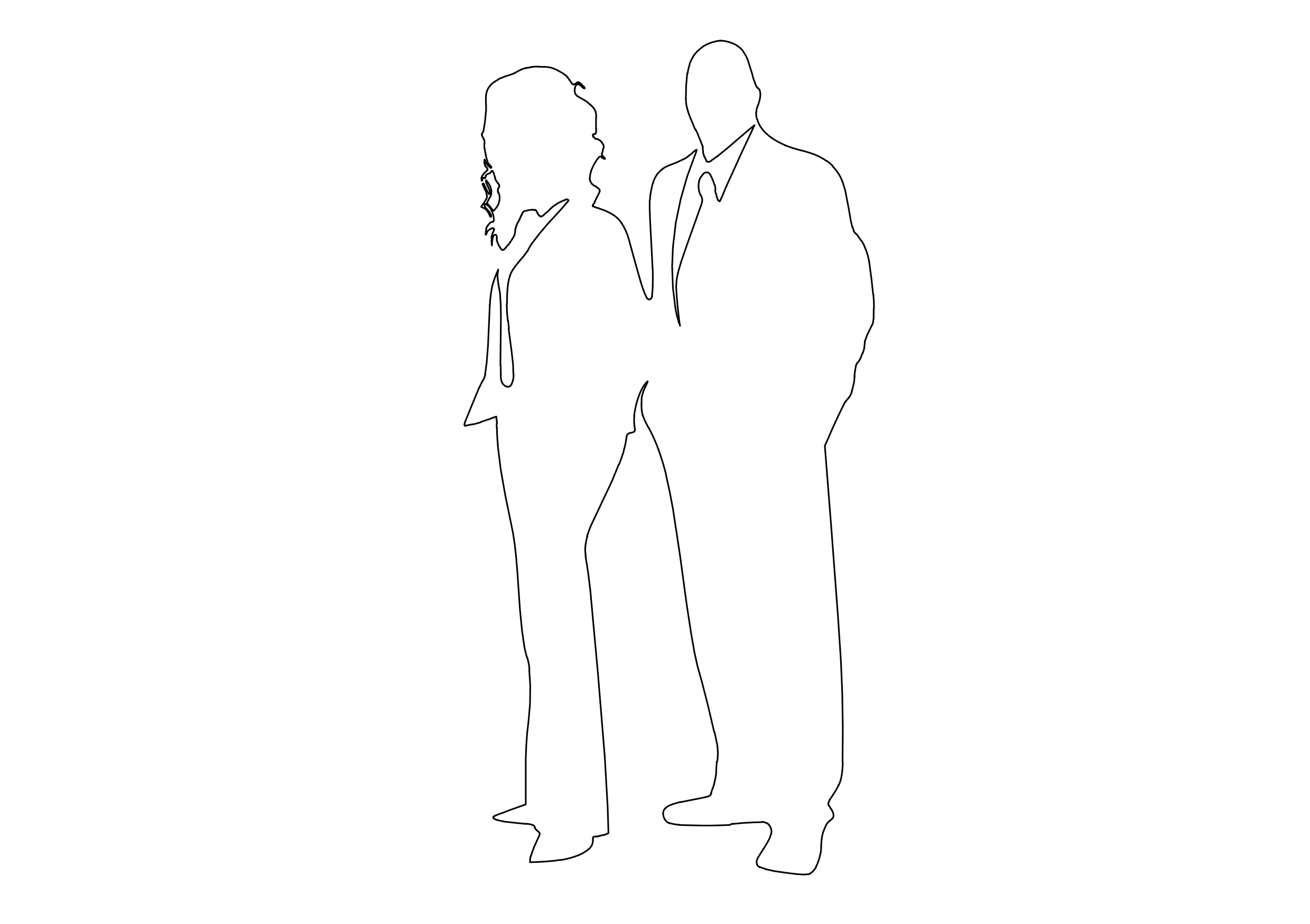 Free People Standing Elevation CAD Block – DWG, DXF, PDF Format