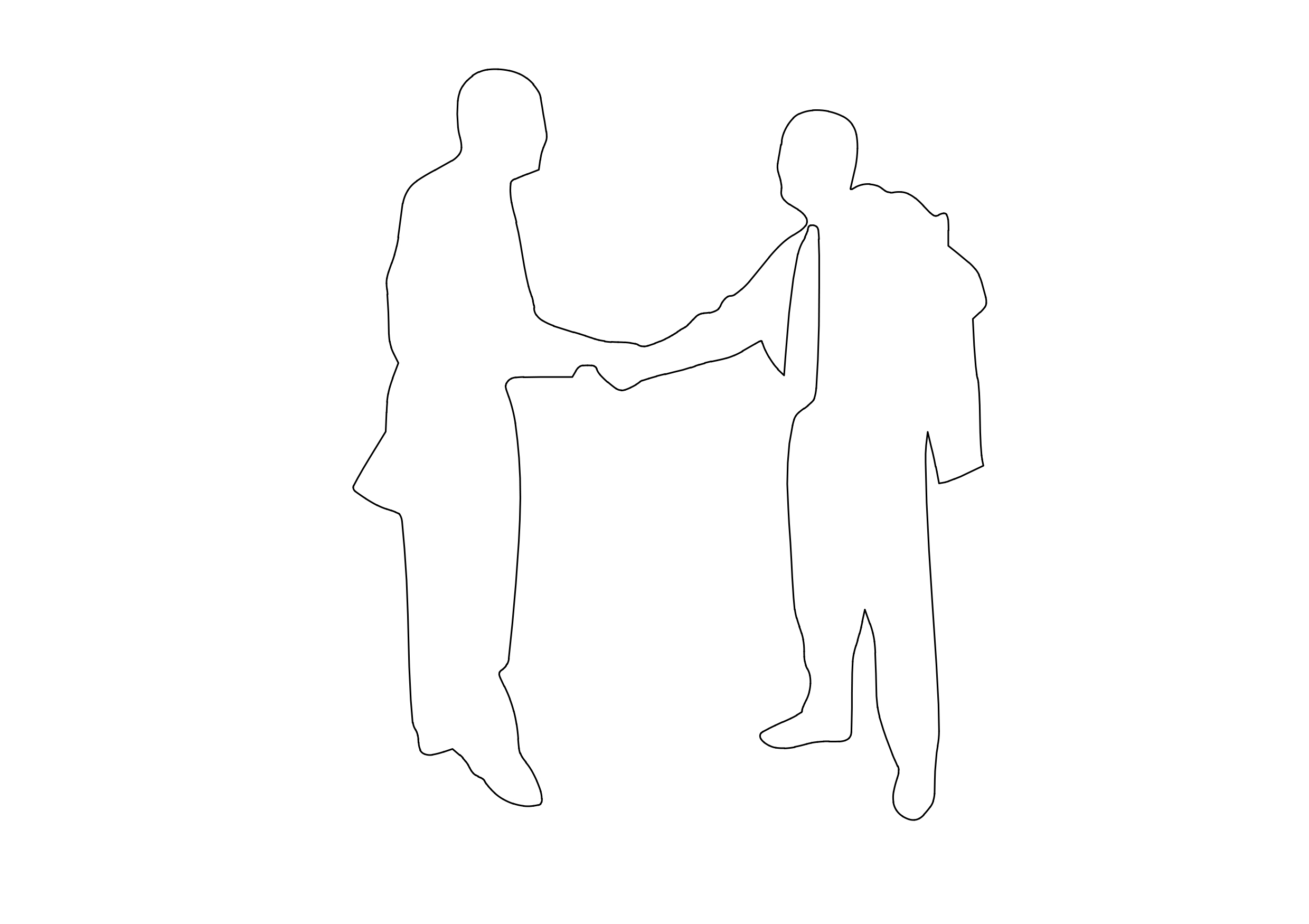 Free People Standing Elevation CAD Block – DWG, DXF, PDF Format