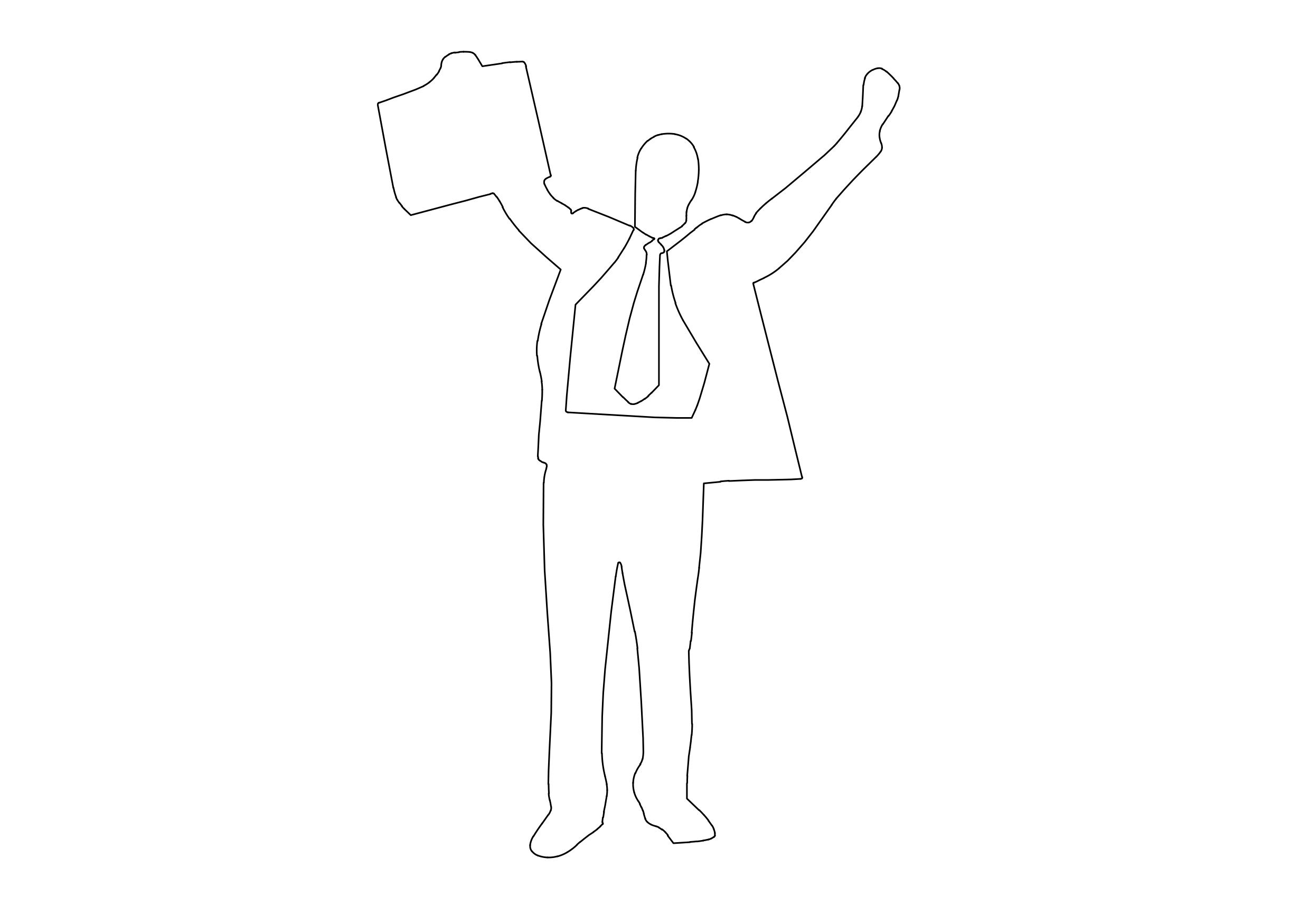 Free Person Standing Elevation CAD Block – DWG, DXF, PDF Format