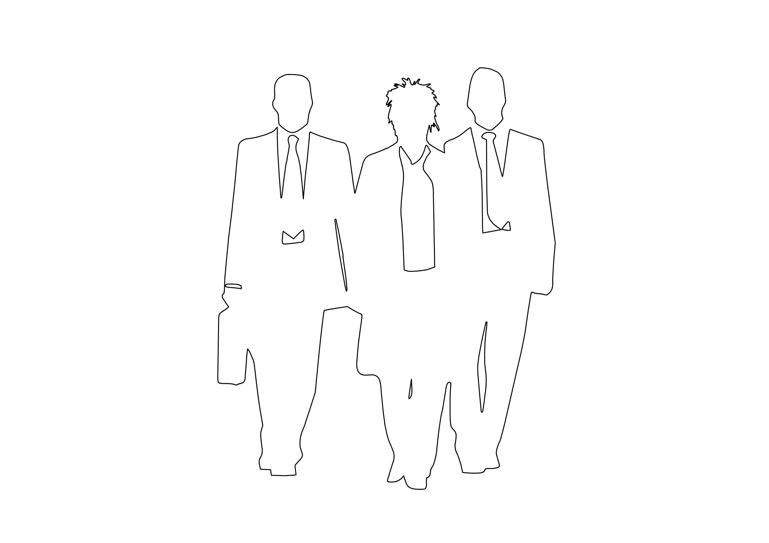 Free People Standing Elevation CAD Block – DWG, DXF, PDF Format