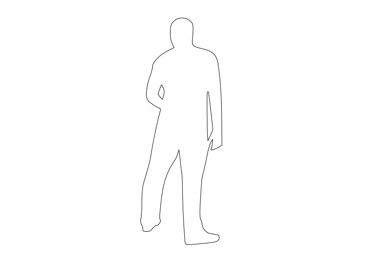 Free Person Standing Elevation CAD Block – DWG, DXF, PDF Format