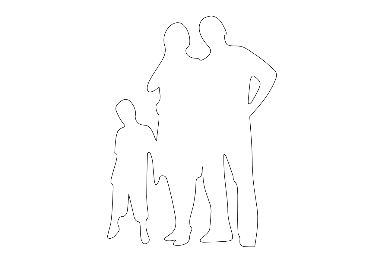 Free People Standing Elevation CAD Block – DWG, DXF, PDF Format