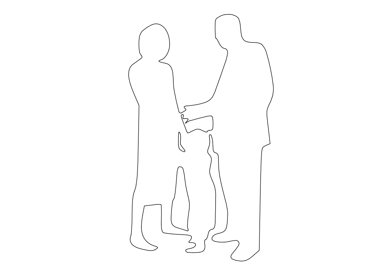 Free People Standing Elevation CAD Block – DWG, DXF, PDF Format