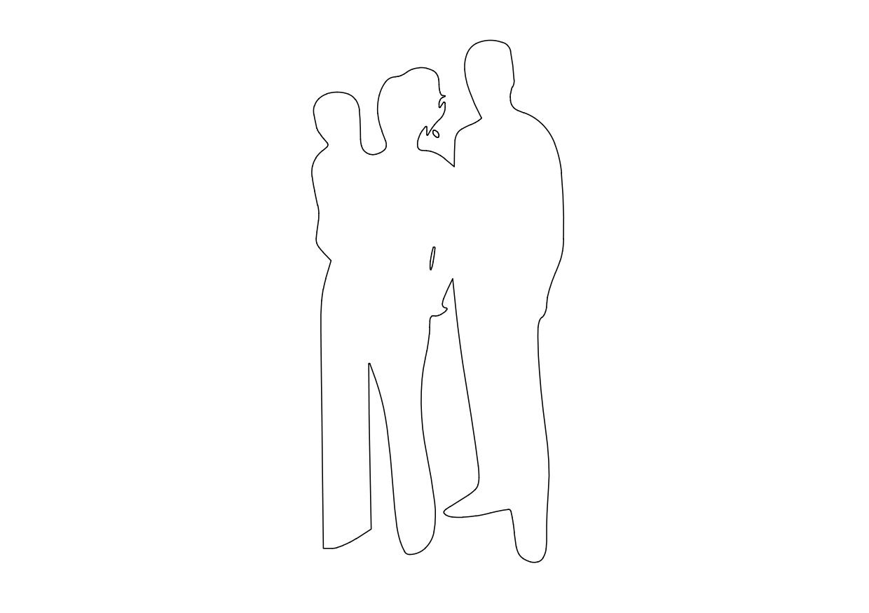 Free People Standing Elevation CAD Block – DWG, DXF, PDF Format