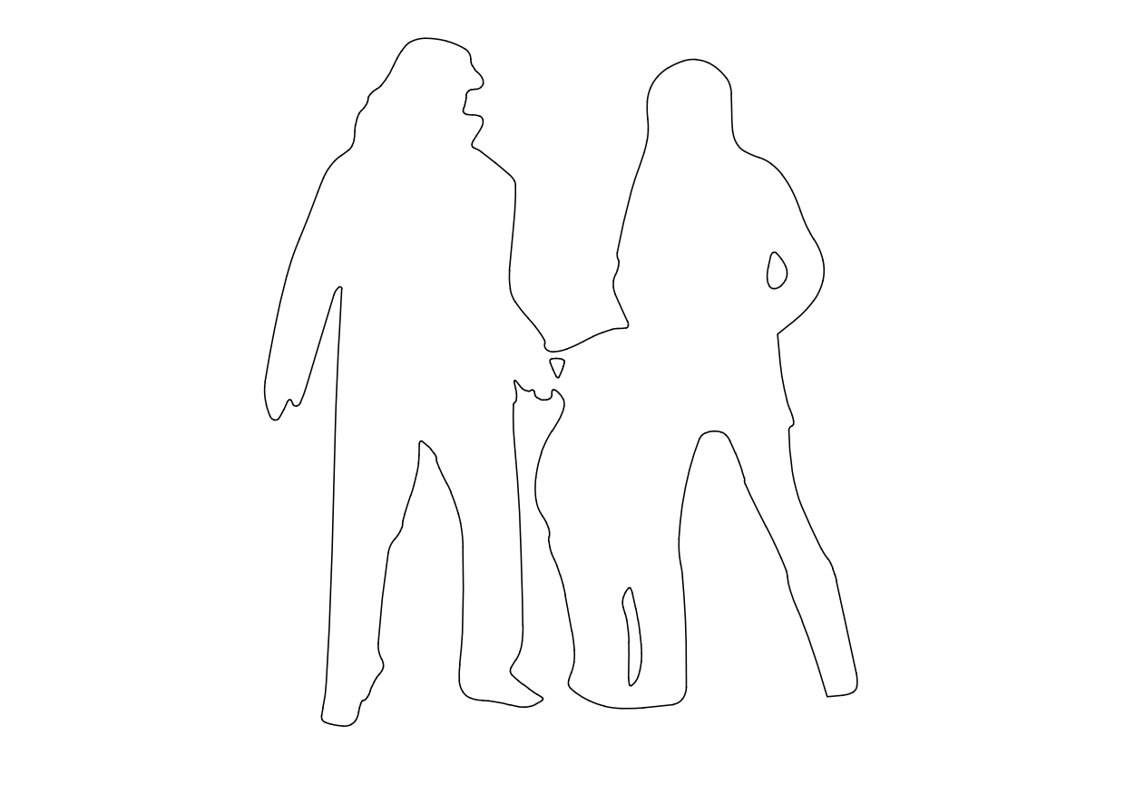 Free People Standing Elevation CAD Block – DWG, DXF, PDF Format