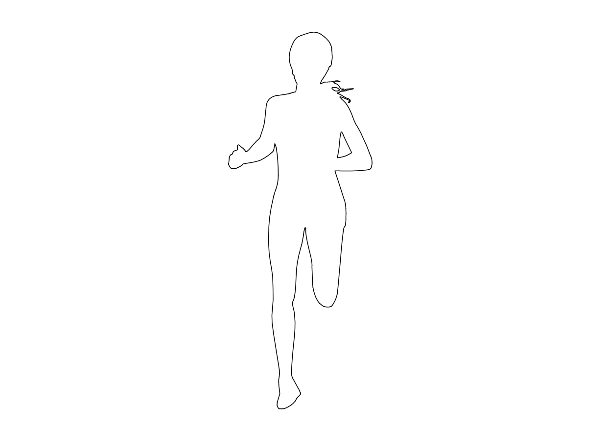 Free Person Running Elevation CAD Block – DWG, DXF, PDF Format