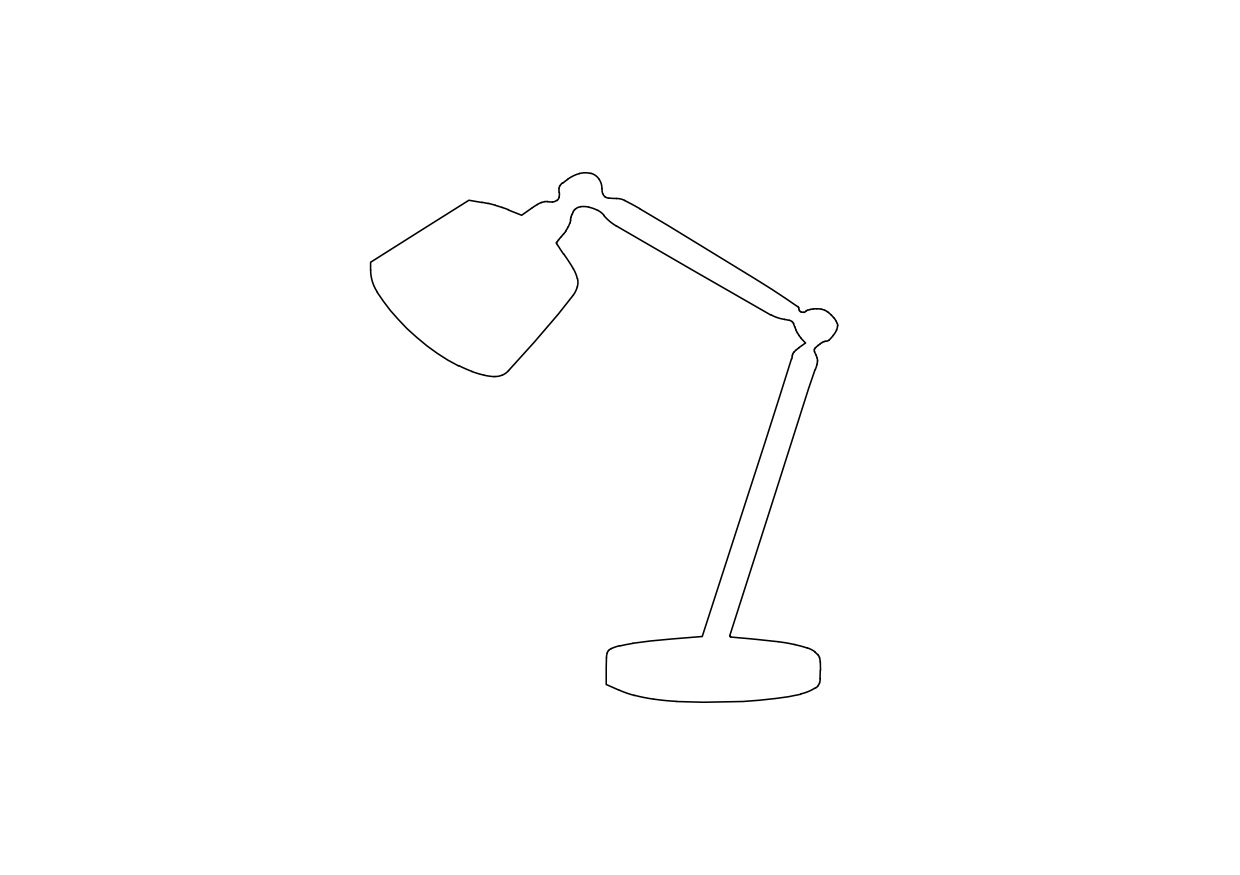 Free Table Lamp Elevation CAD Block – DWG, DXF, PDF Format