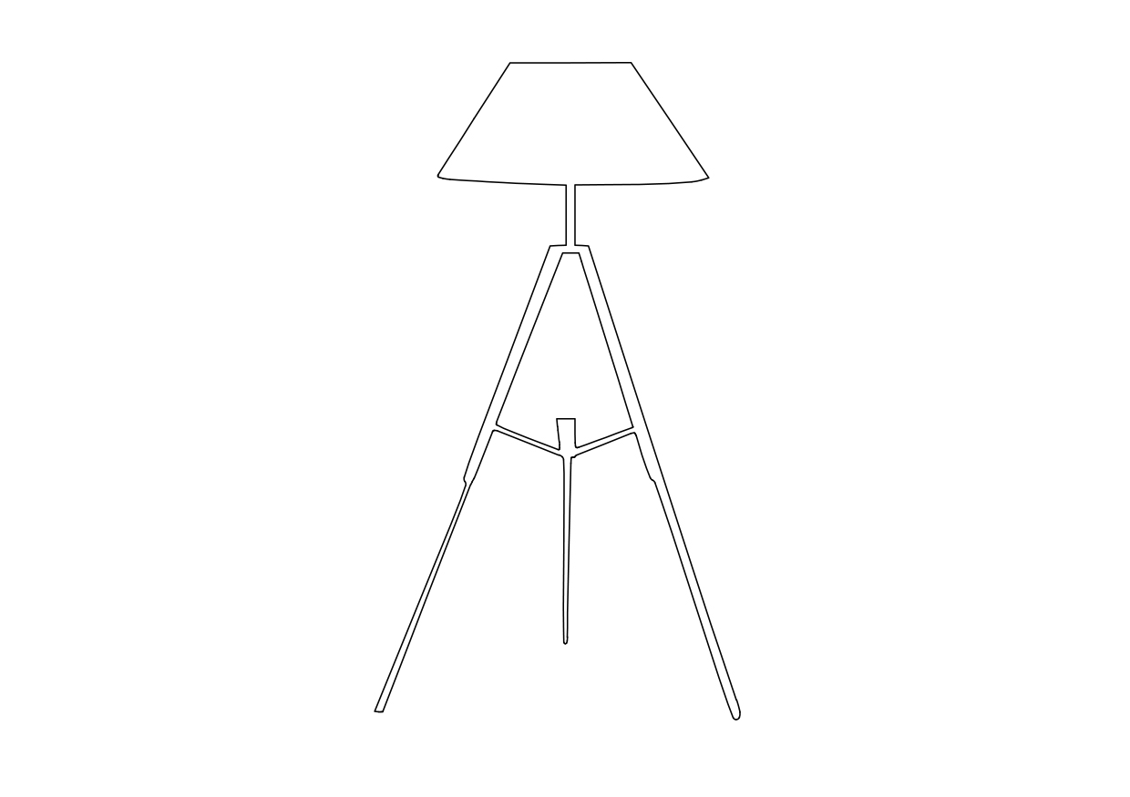Free Floor Lamp Elevation CAD Block – DWG, DXF, PDF Format