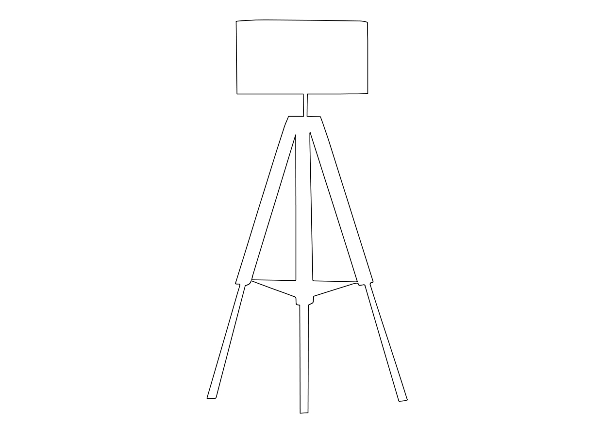 Free Floor Lamp Elevation CAD Block – DWG, DXF, PDF Format