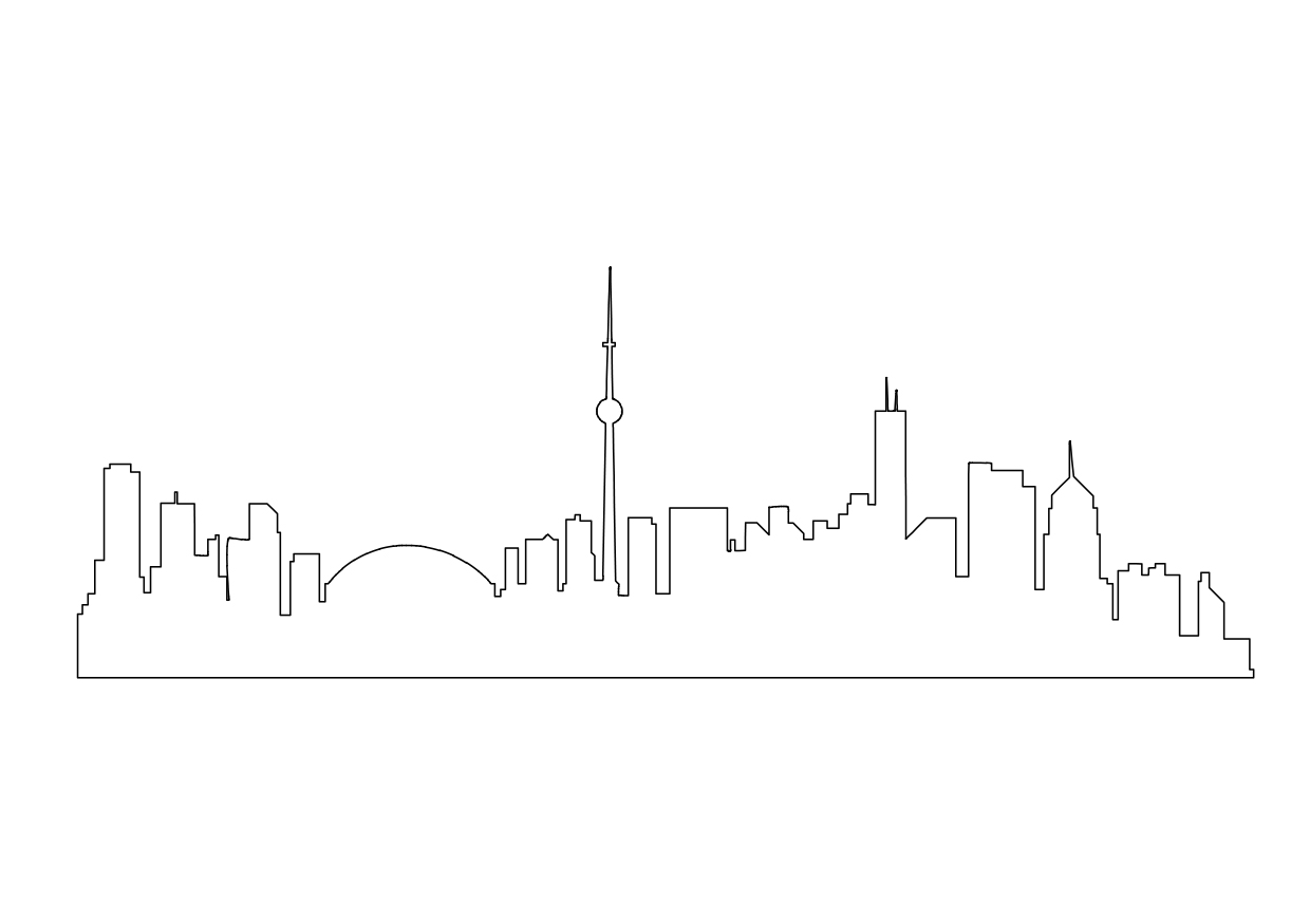 Free Toronto Canada Skyline CAD Block – DWG, DXF, PDF Format