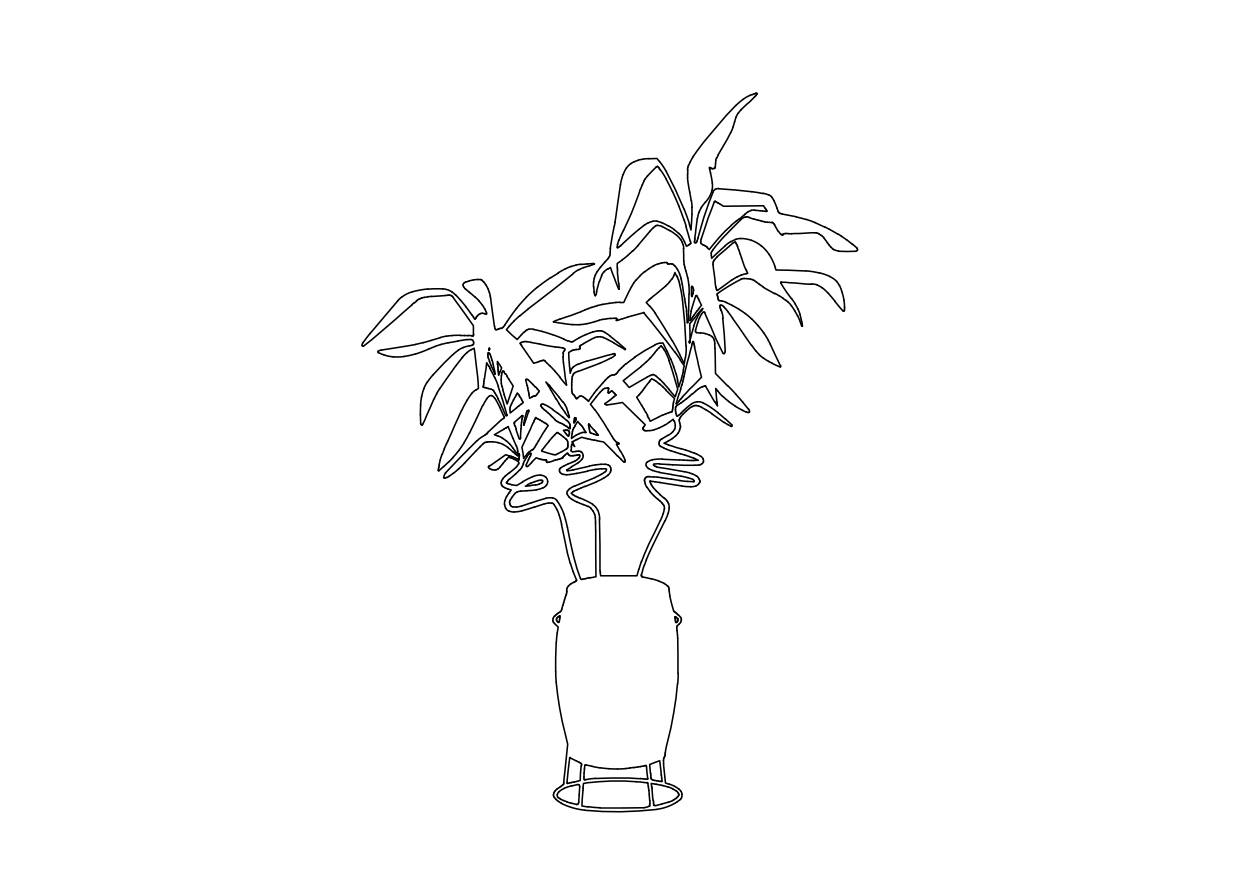 Free Plant Elevation CAD Block – DWG, DXF, PDF Format