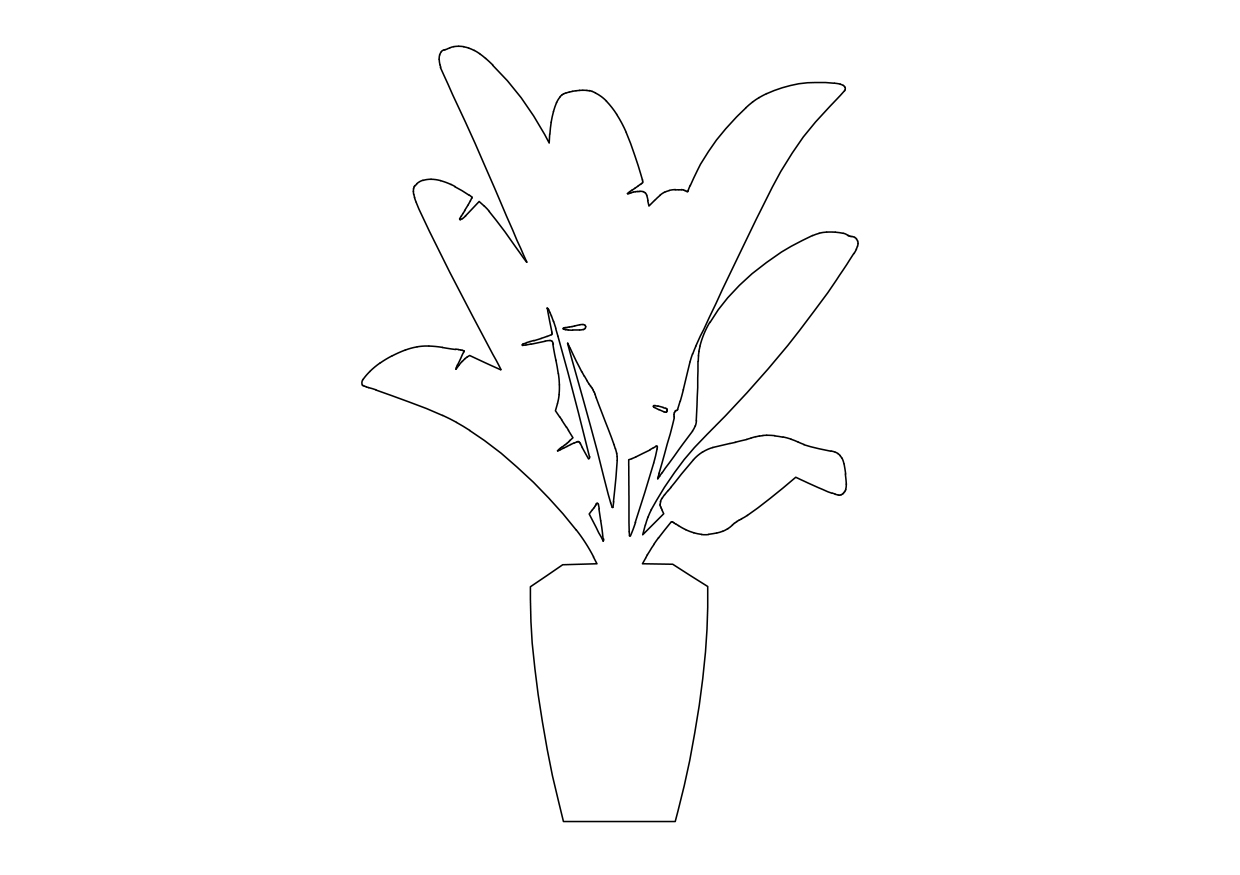 Free Plant Elevation CAD Block – DWG, DXF, PDF Format