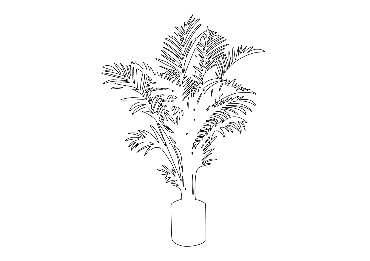 Free Plant Elevation CAD Block – DWG, DXF, PDF Format