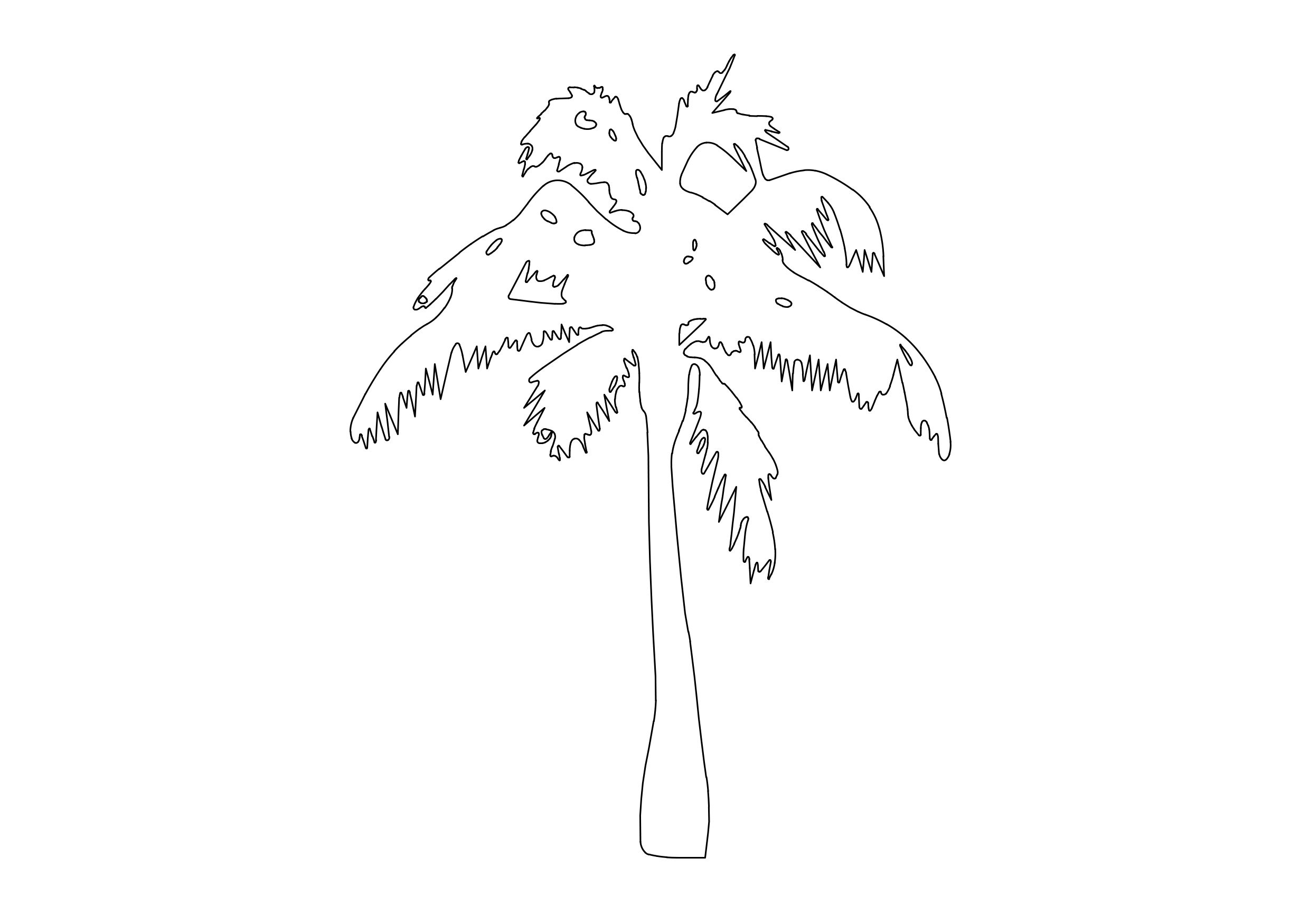 Free Palm Tree Elevation CAD Block – DWG, DXF, PDF Format