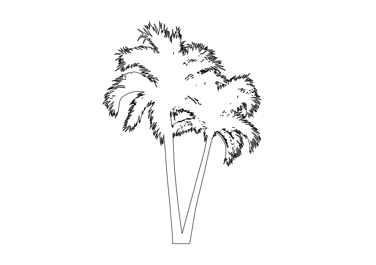 Free Two Trees Elevation CAD Block – DWG, DXF, PDF Format