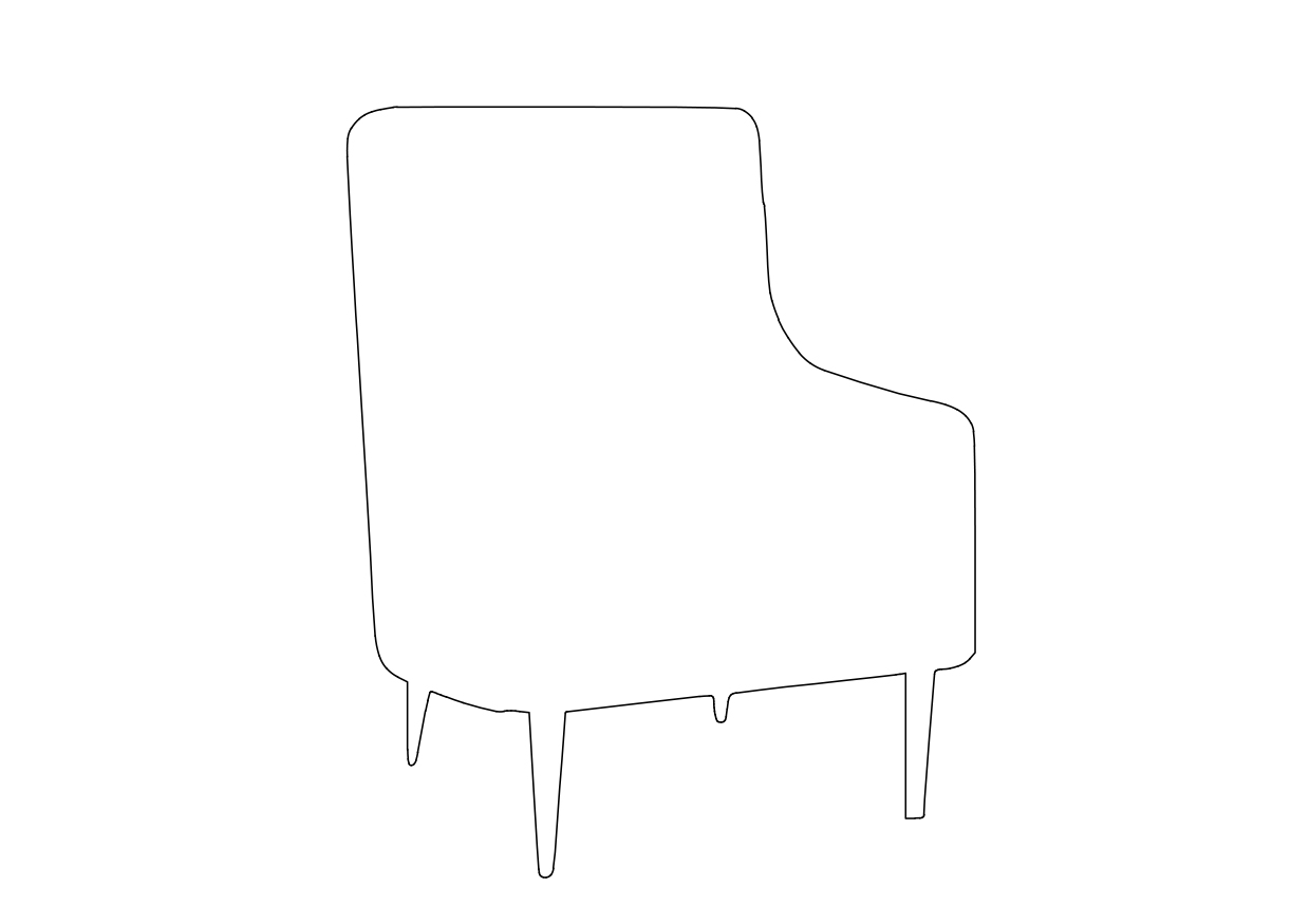 Free Chair Elevation CAD Block – DWG, DXF, PDF Format