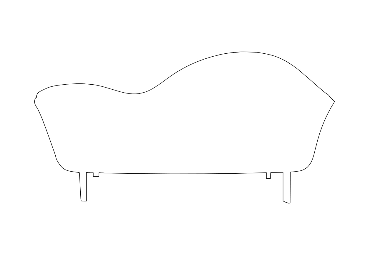 Free Sofa elevation CAD Block – DWG, DXF, PDF Format