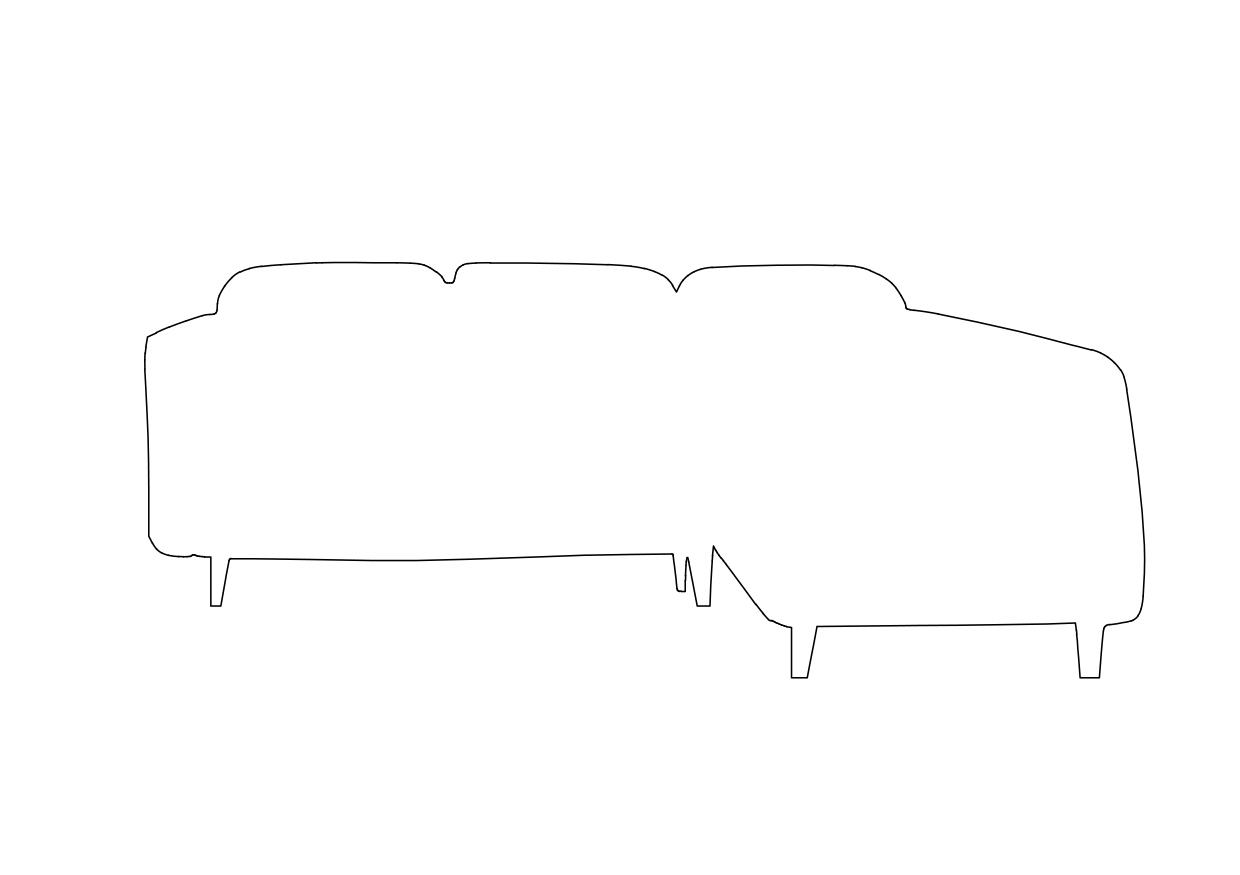 Free Sofa elevation CAD Block – DWG, DXF, PDF Format