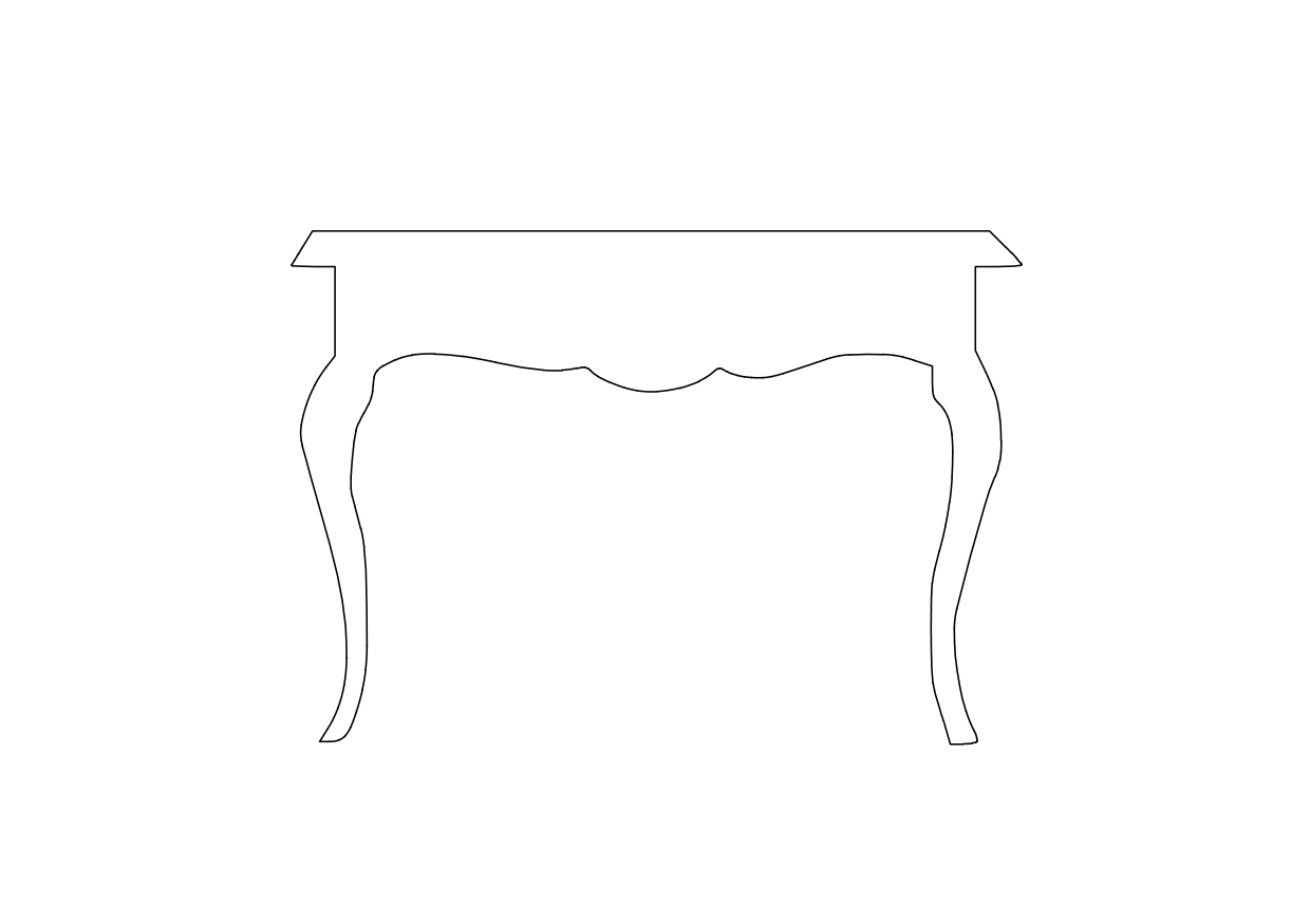 Free Table Elevation CAD Block – DWG, DXF, PDF Format
