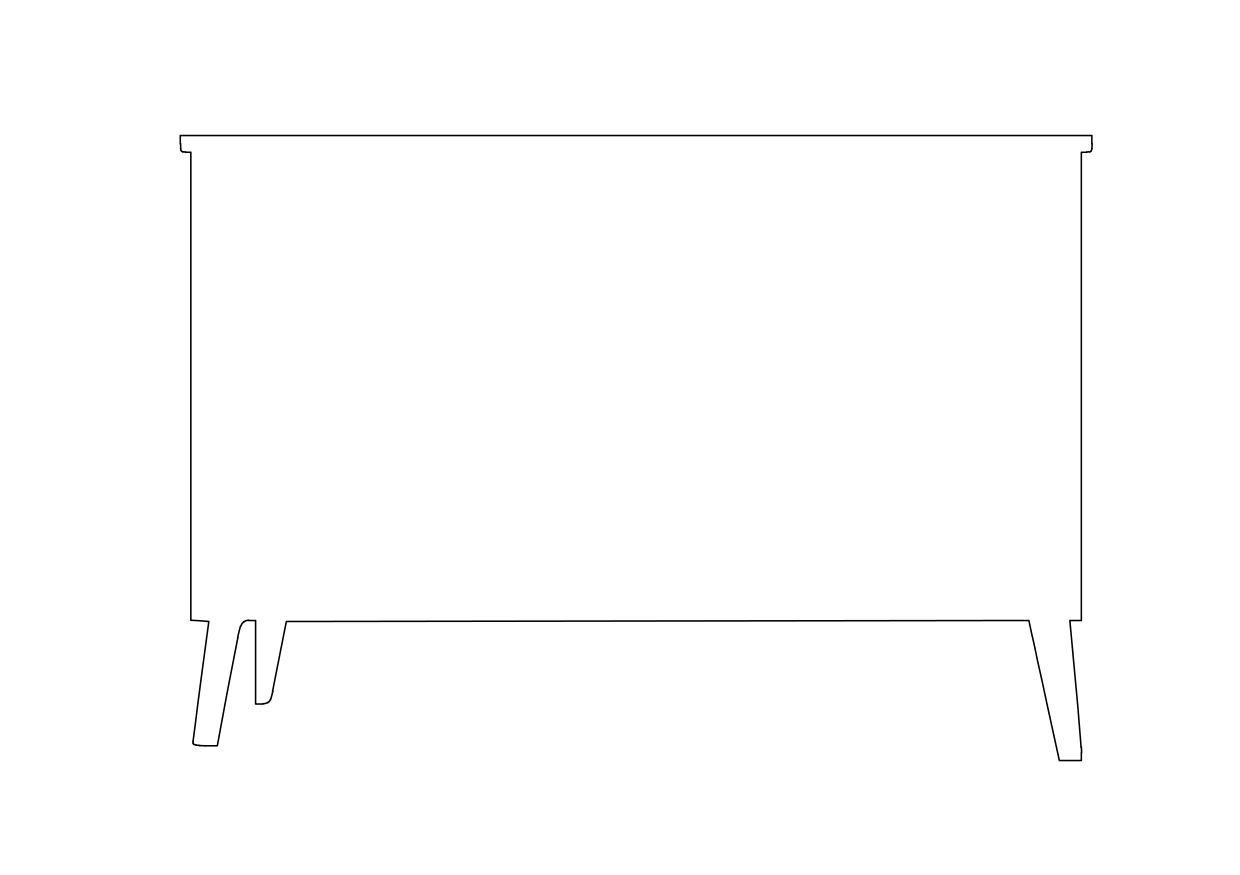 Free Chest of drawers elevation CAD Block – DWG, DXF, PDF Format