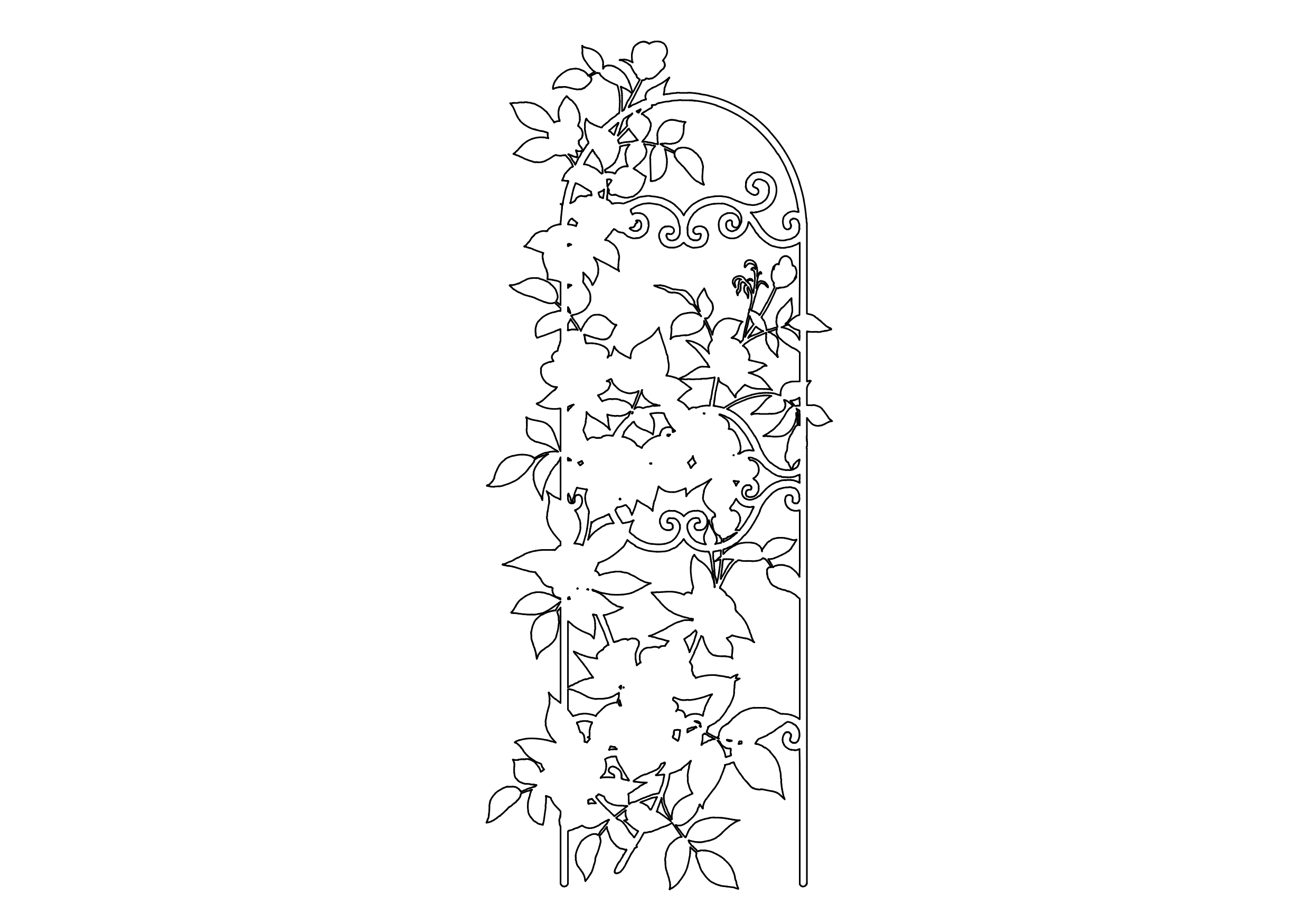 Free Climbing Plant Elevation CAD Block – DWG, DXF, PDF Format
