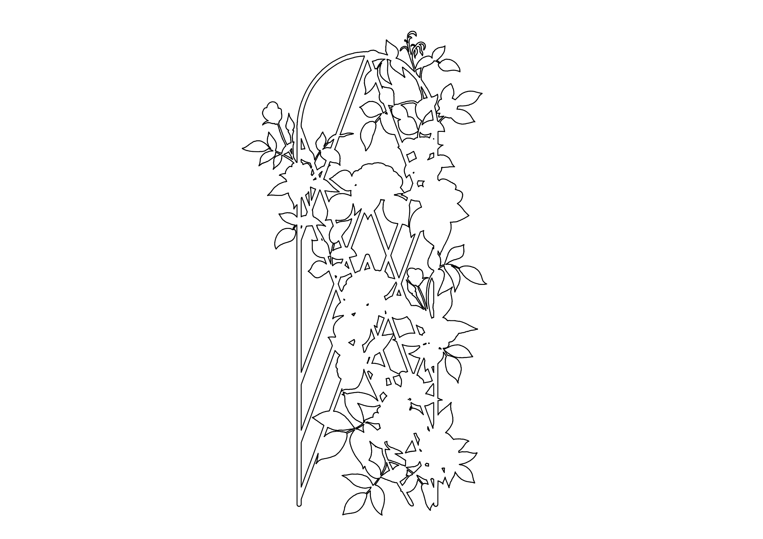 Free Climbing Plant Elevation CAD Block – DWG, DXF, PDF Format