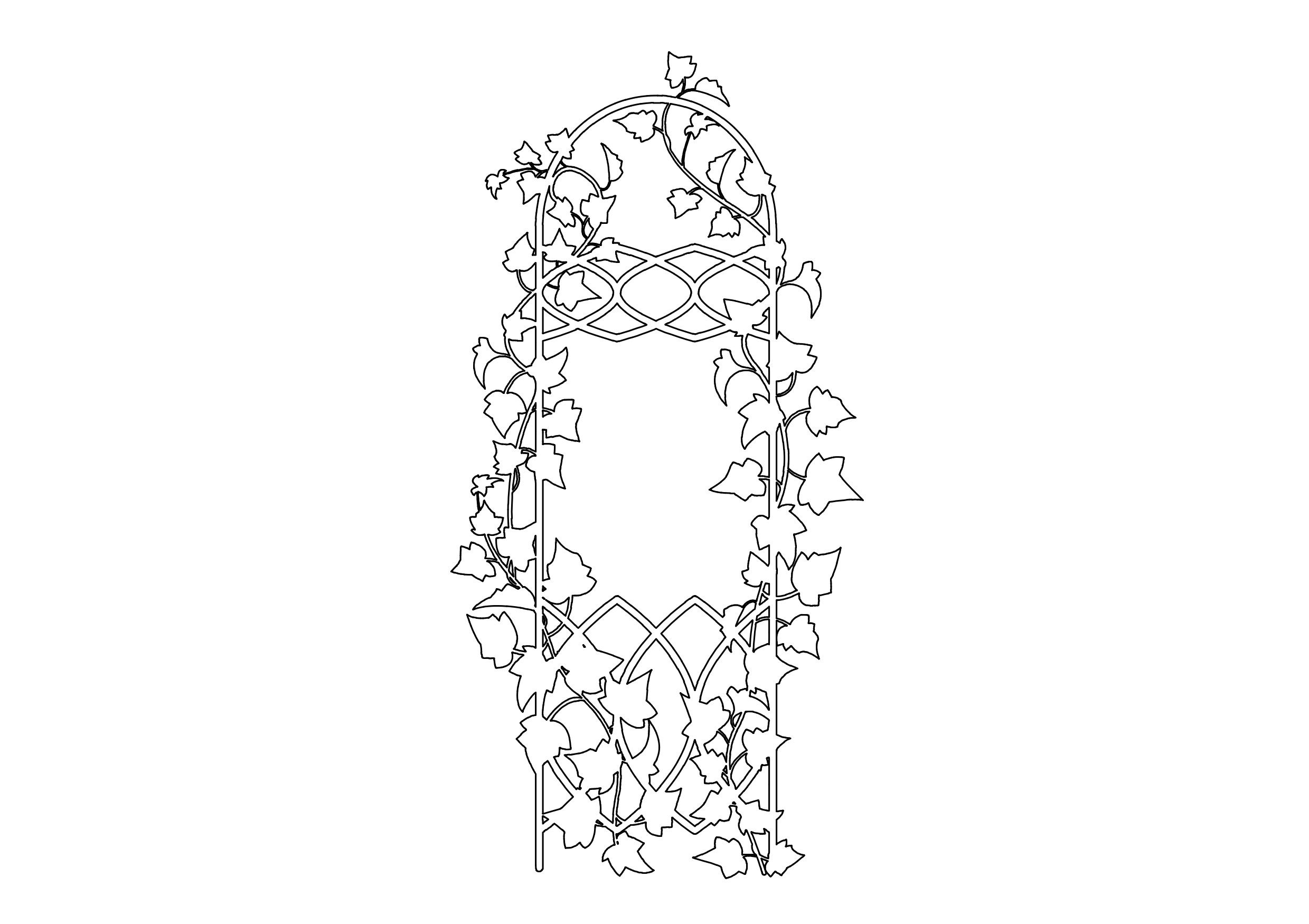 Free Climbing Plant Elevation CAD Block – DWG, DXF, PDF Format