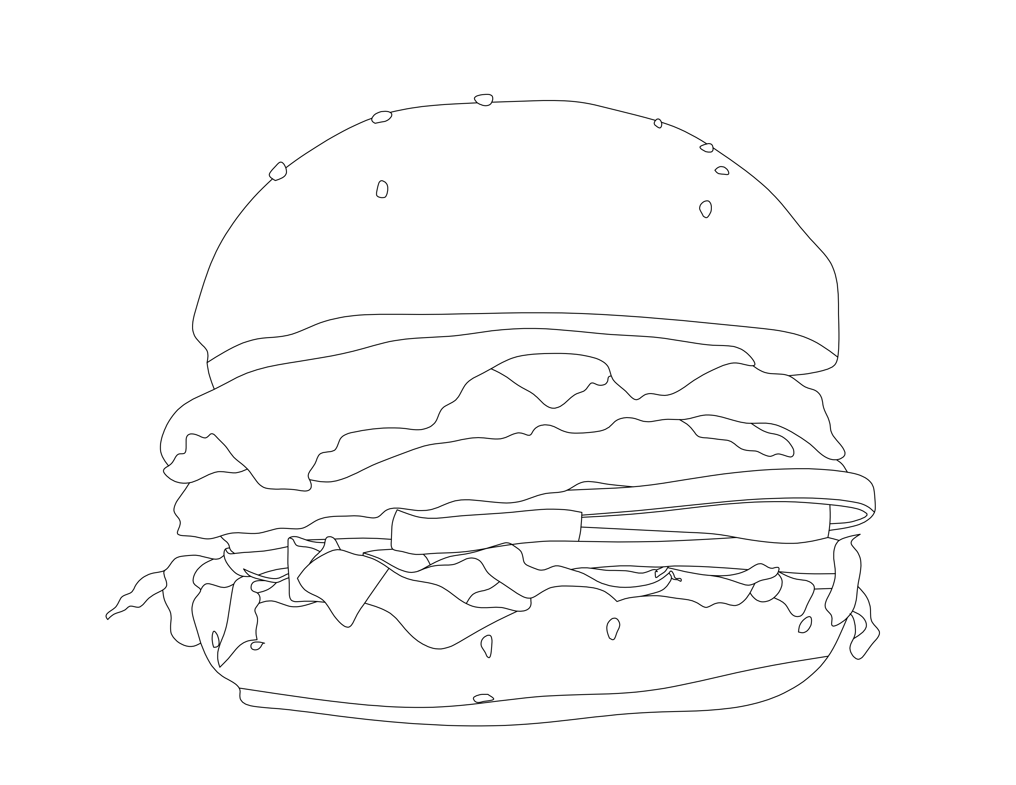Free Burger CAD Block – DWG, DXF, PDF Format