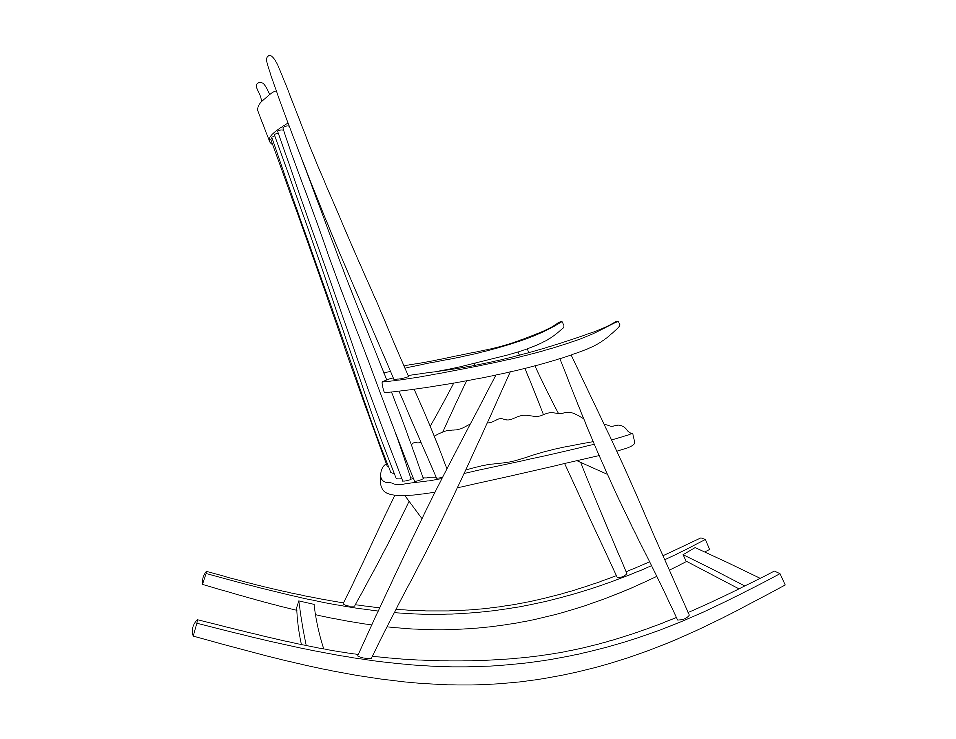 Free Rocking Chair CAD Block – DWG, DXF, PDF Format