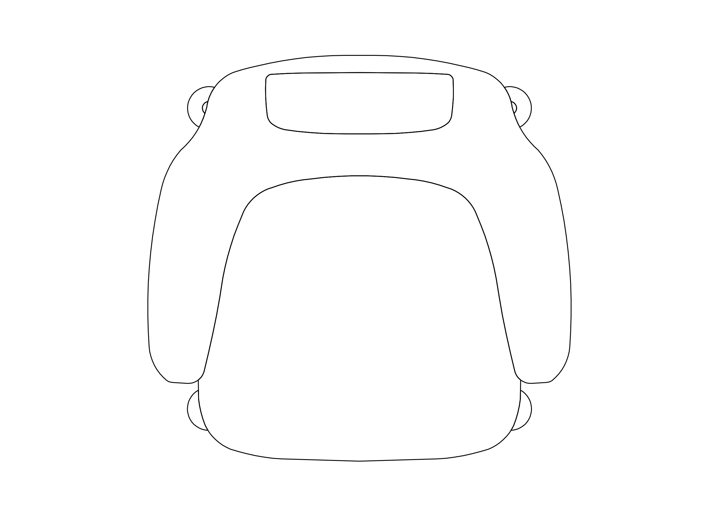 Free Armchair top view CAD Block – DWG, DXF, PDF Format