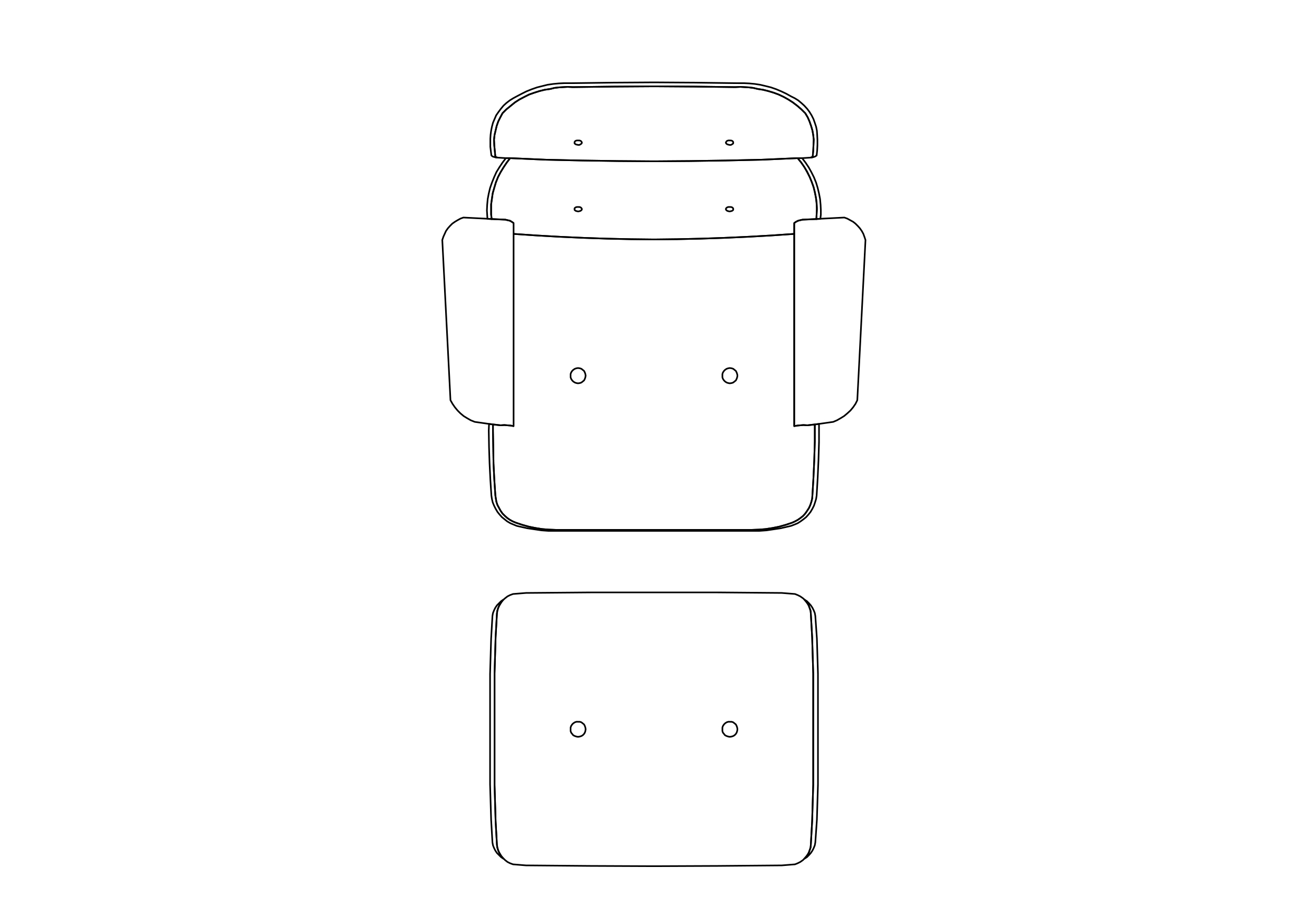 Free Armchair top view with footrest CAD Block – DWG, DXF, PDF Format