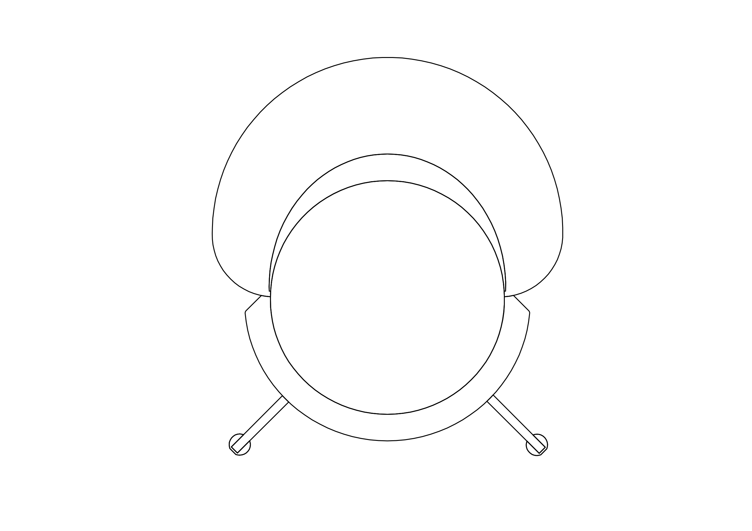 Free Chair top view CAD Block – DWG, DXF, PDF Format