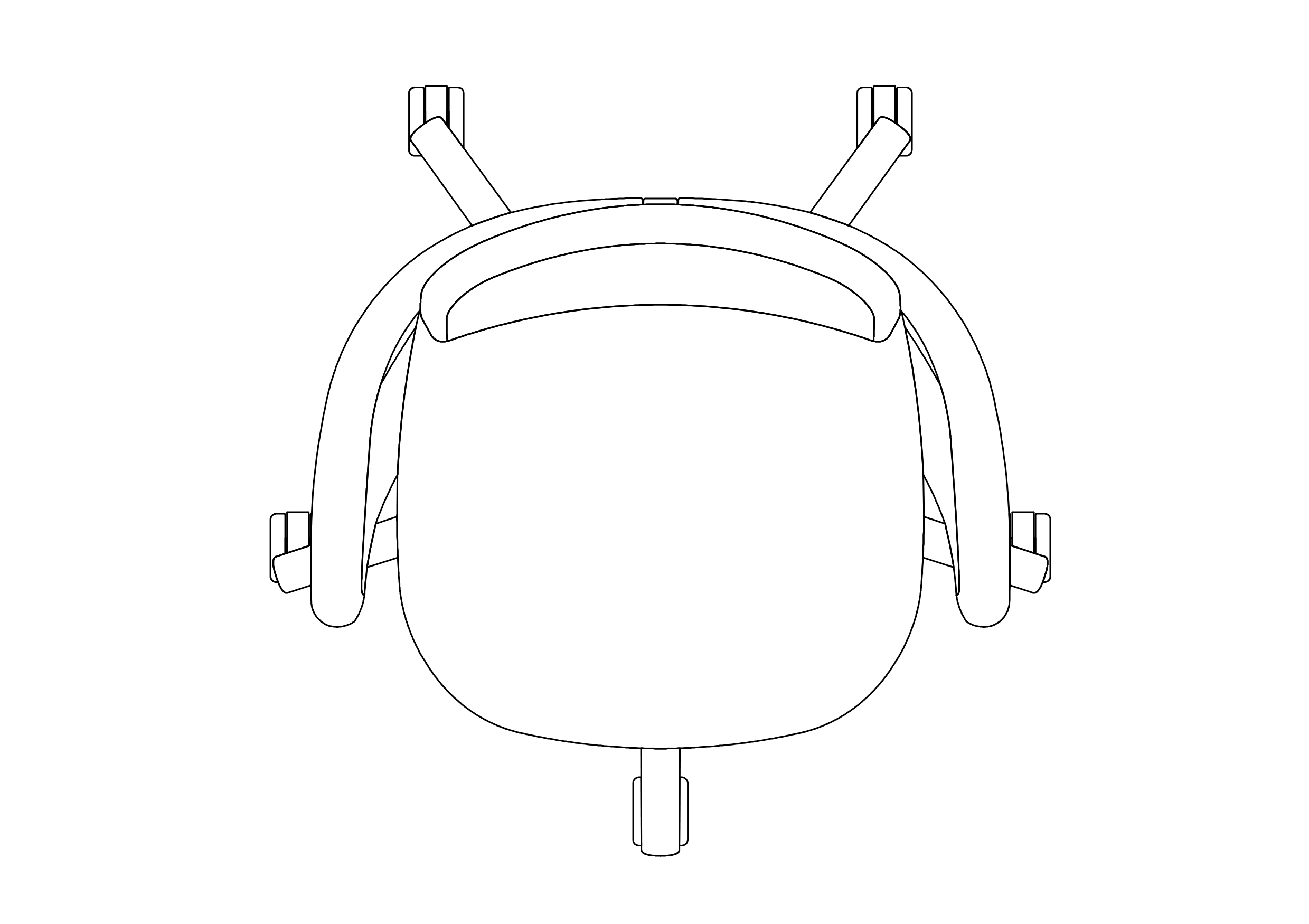 Free Office Chair top view CAD Block – DWG, DXF, PDF Format