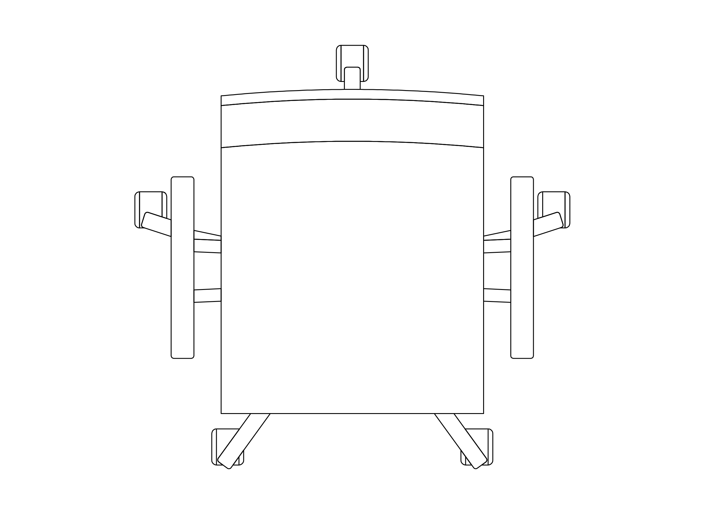 Free Office Chair top view CAD Block – DWG, DXF, PDF Format