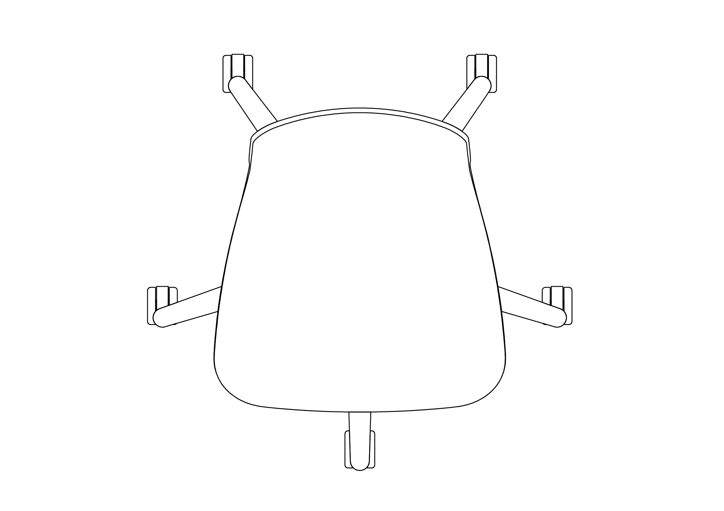 Free Office Chair top view CAD Block – DWG, DXF, PDF Format