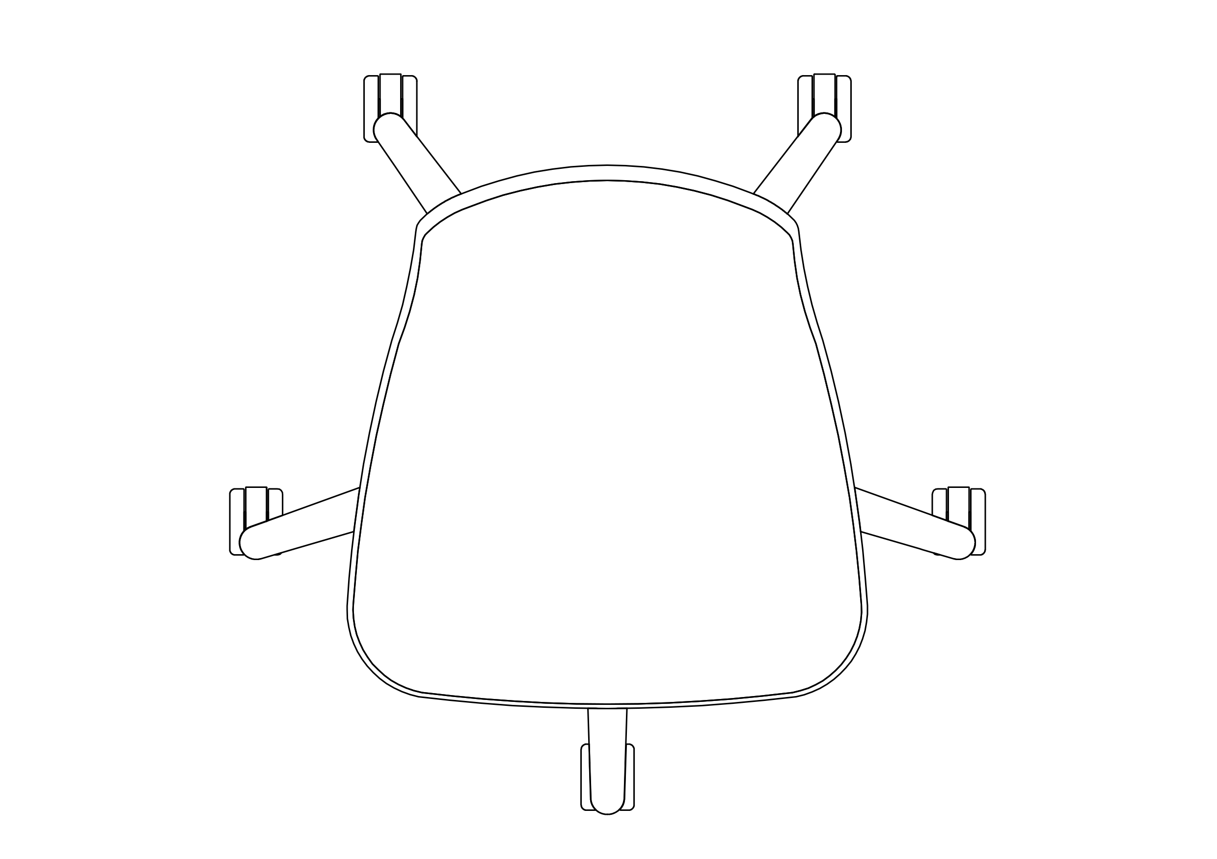 Free Office Chair top view CAD Block – DWG, DXF, PDF Format