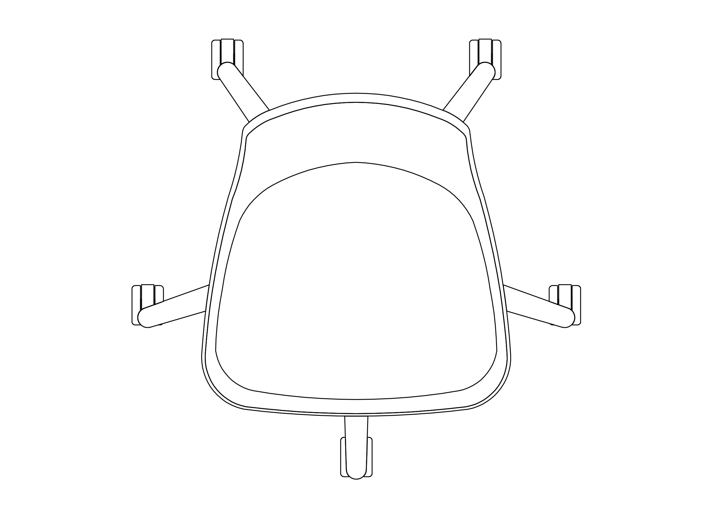 Free Office Chair top view CAD Block – DWG, DXF, PDF Format