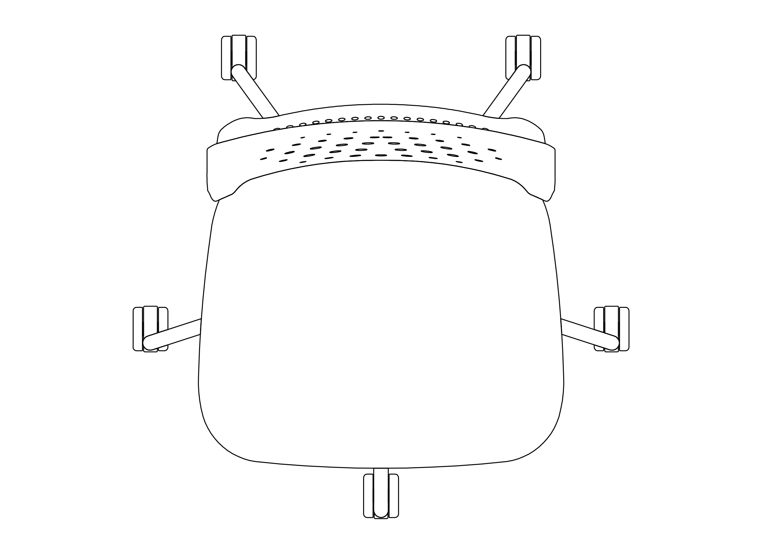 Free Office Chair top view CAD Block – DWG, DXF, PDF Format