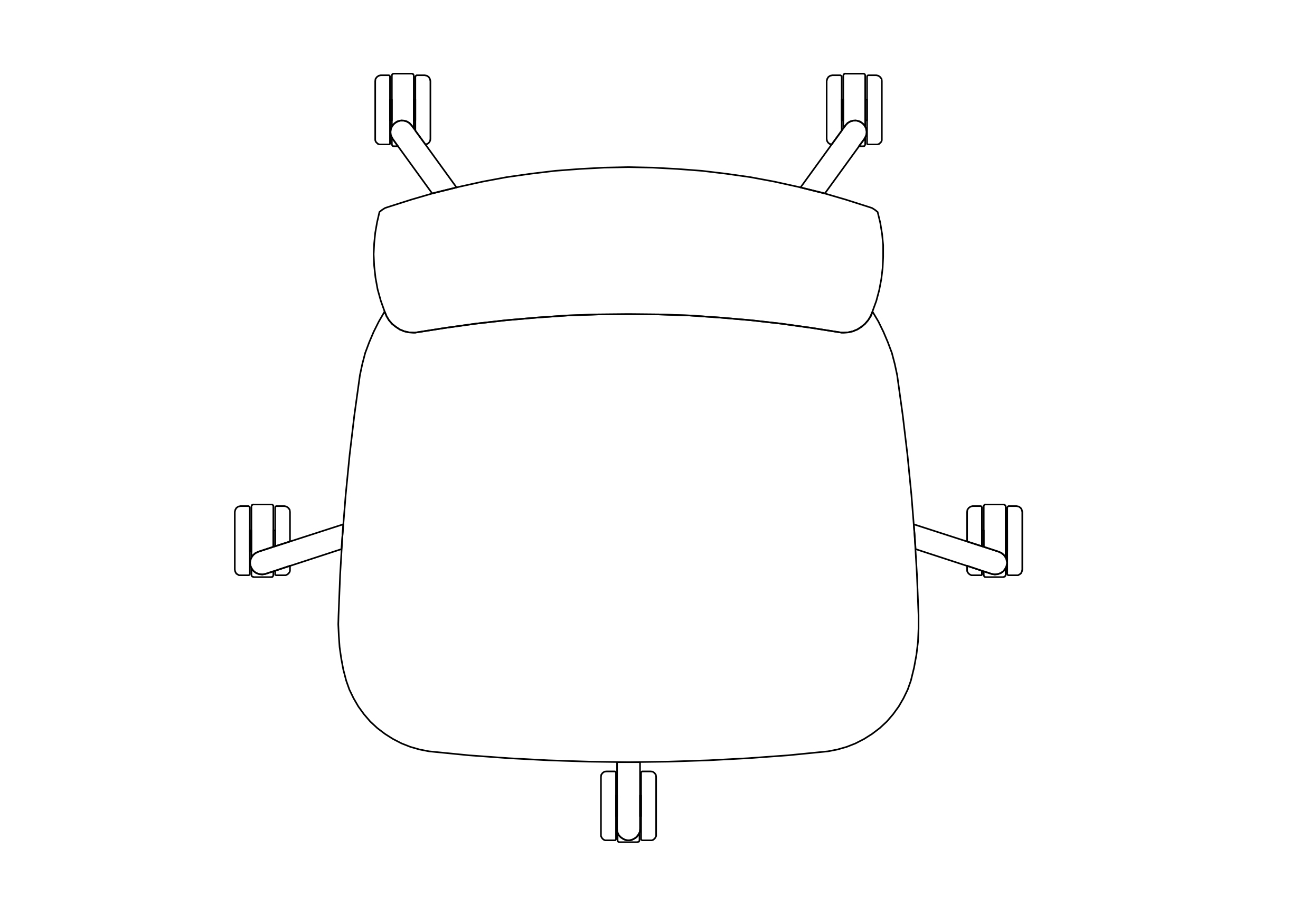 Free Office Chair top view CAD Block – DWG, DXF, PDF Format