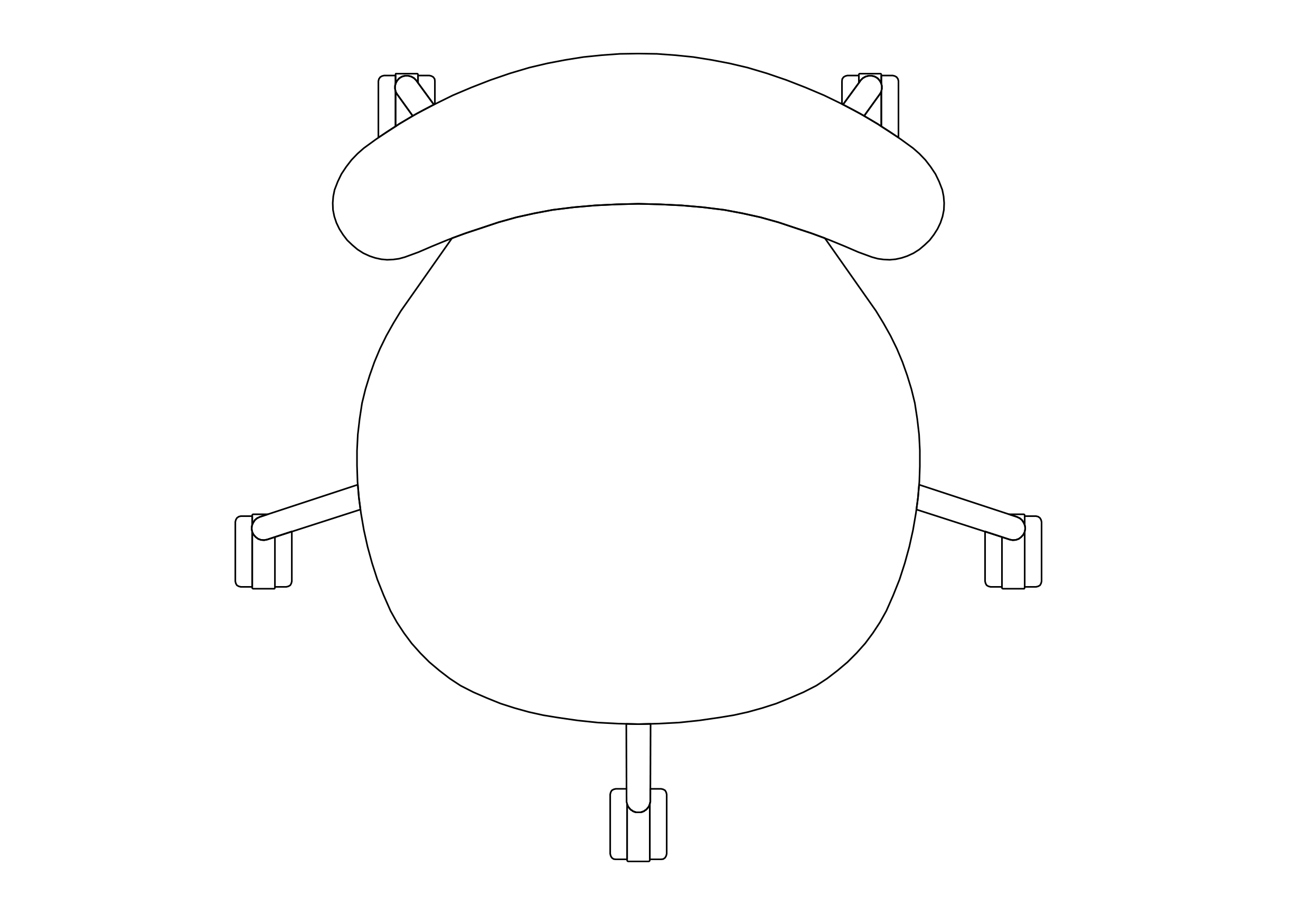 Free Office Chair top view CAD Block – DWG, DXF, PDF Format